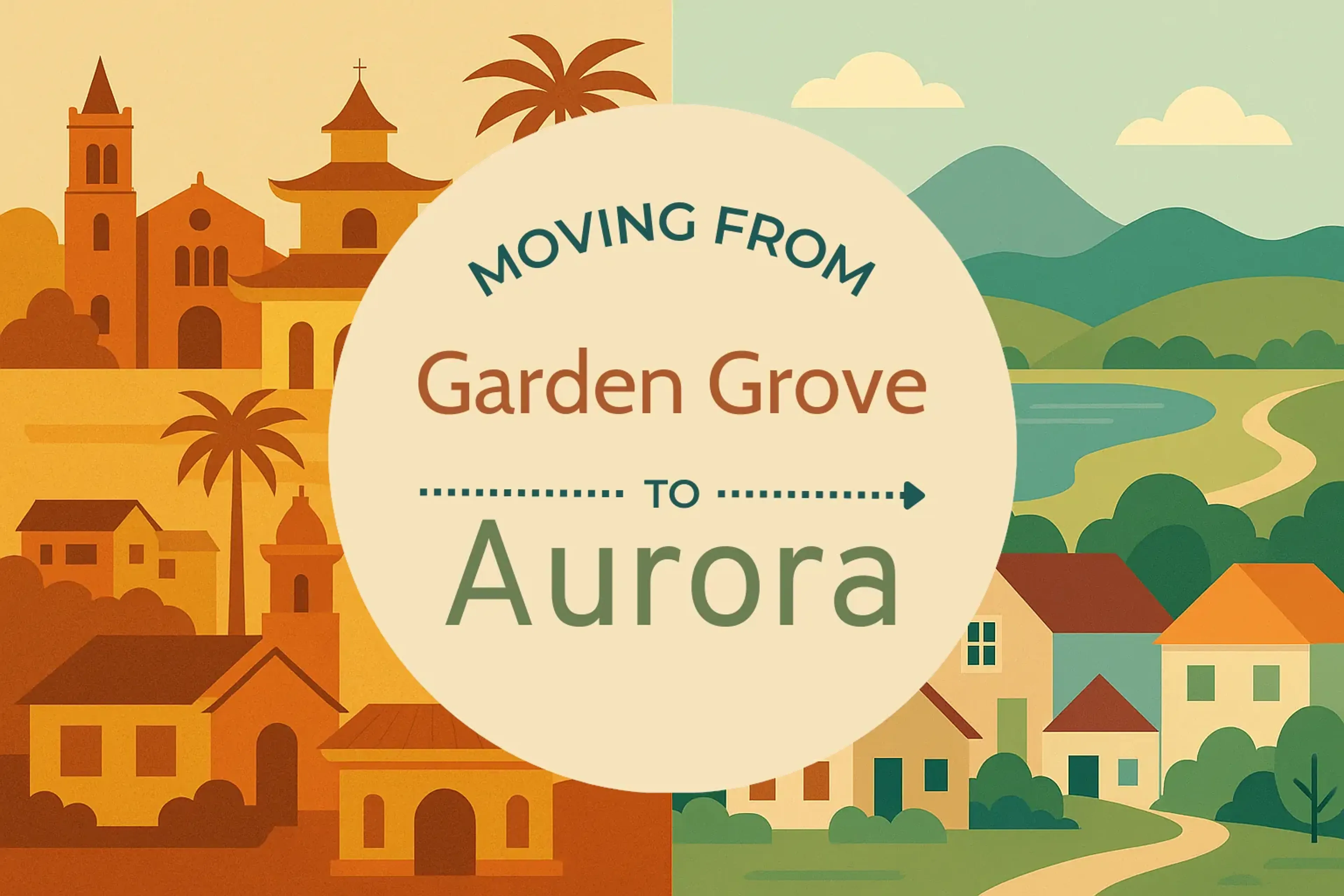 Side-by-side comparison of Garden Grove to Aurora moving companies