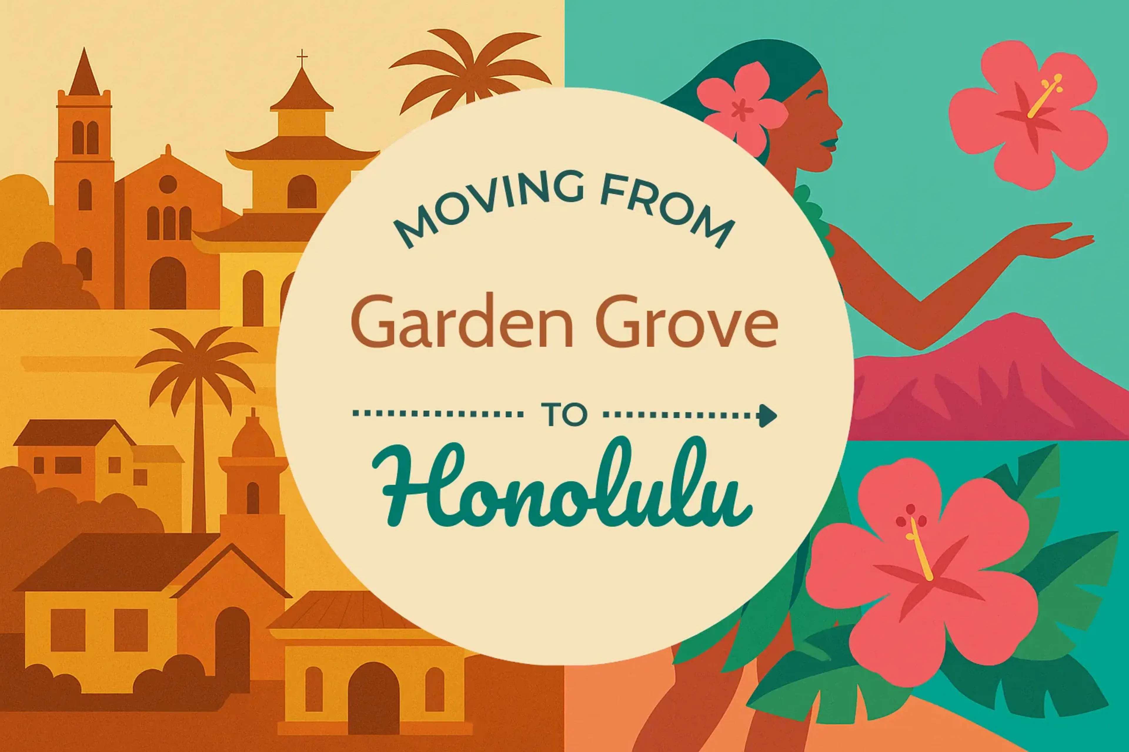 Side-by-side comparison of Garden Grove to Honolulu moving companies
