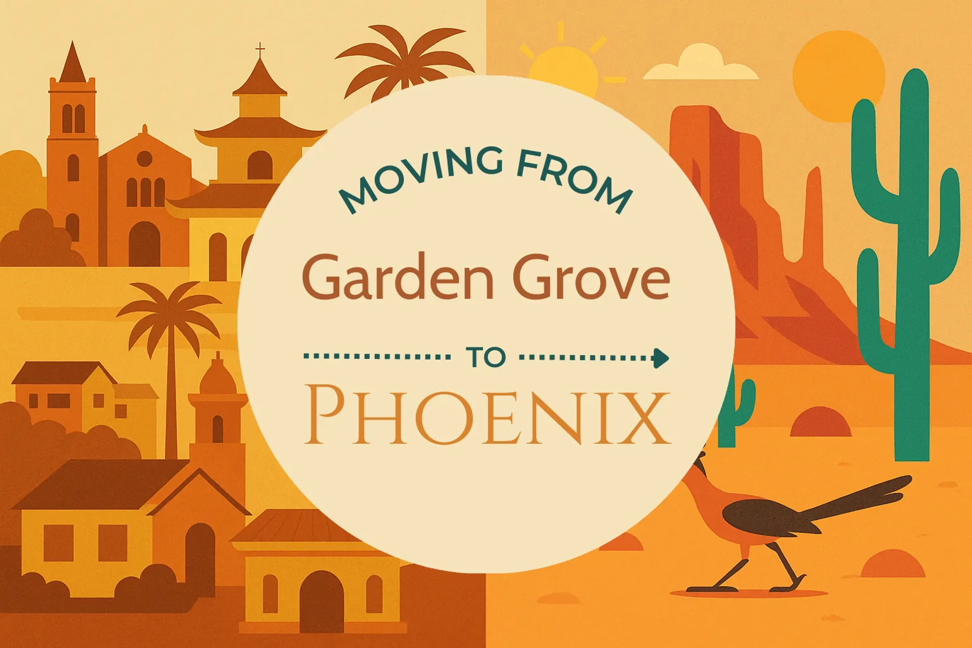 Side-by-side comparison of Garden Grove to Phoenix moving companies