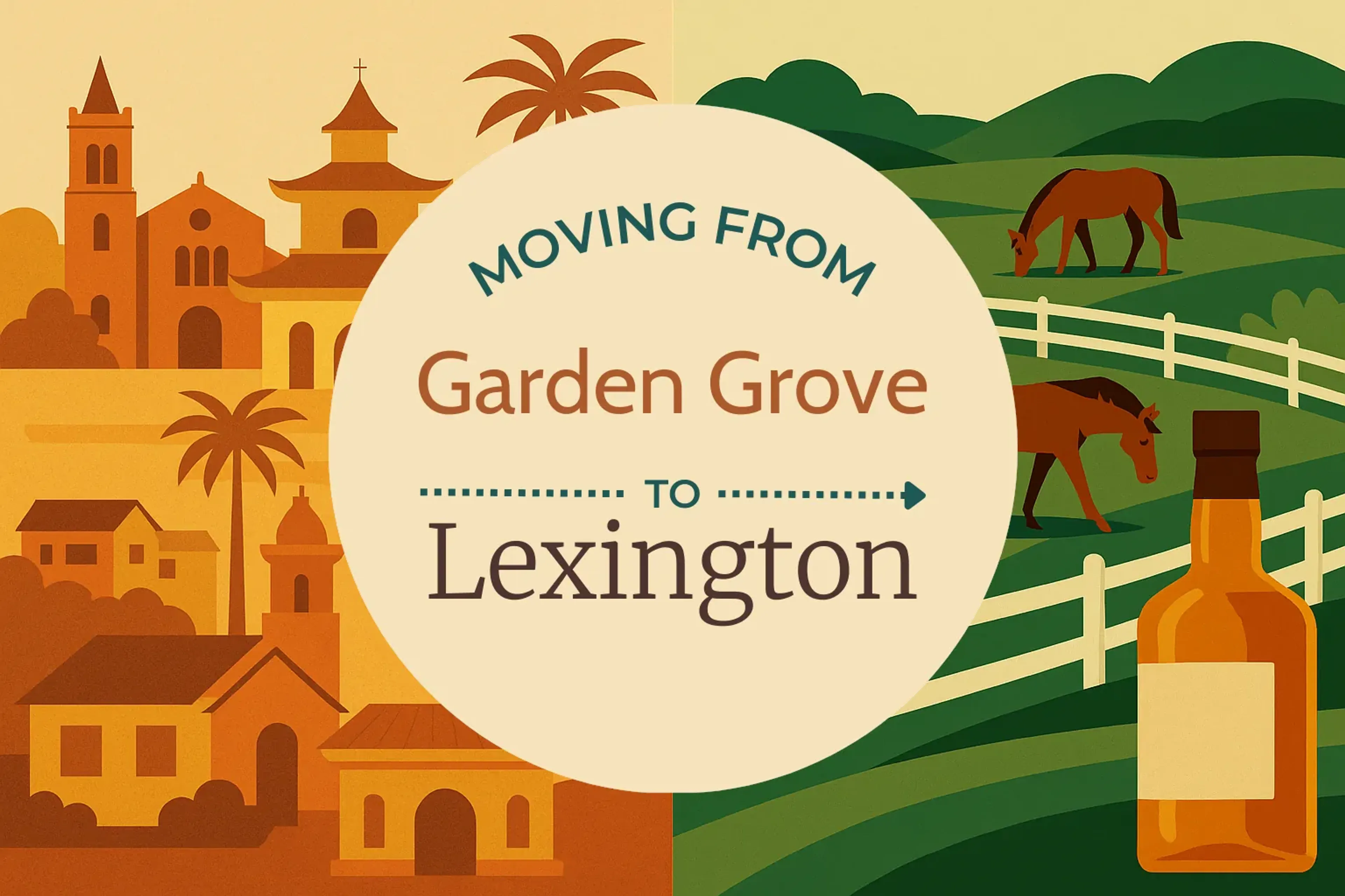 Side-by-side comparison of Garden Grove to Lexington moving companies