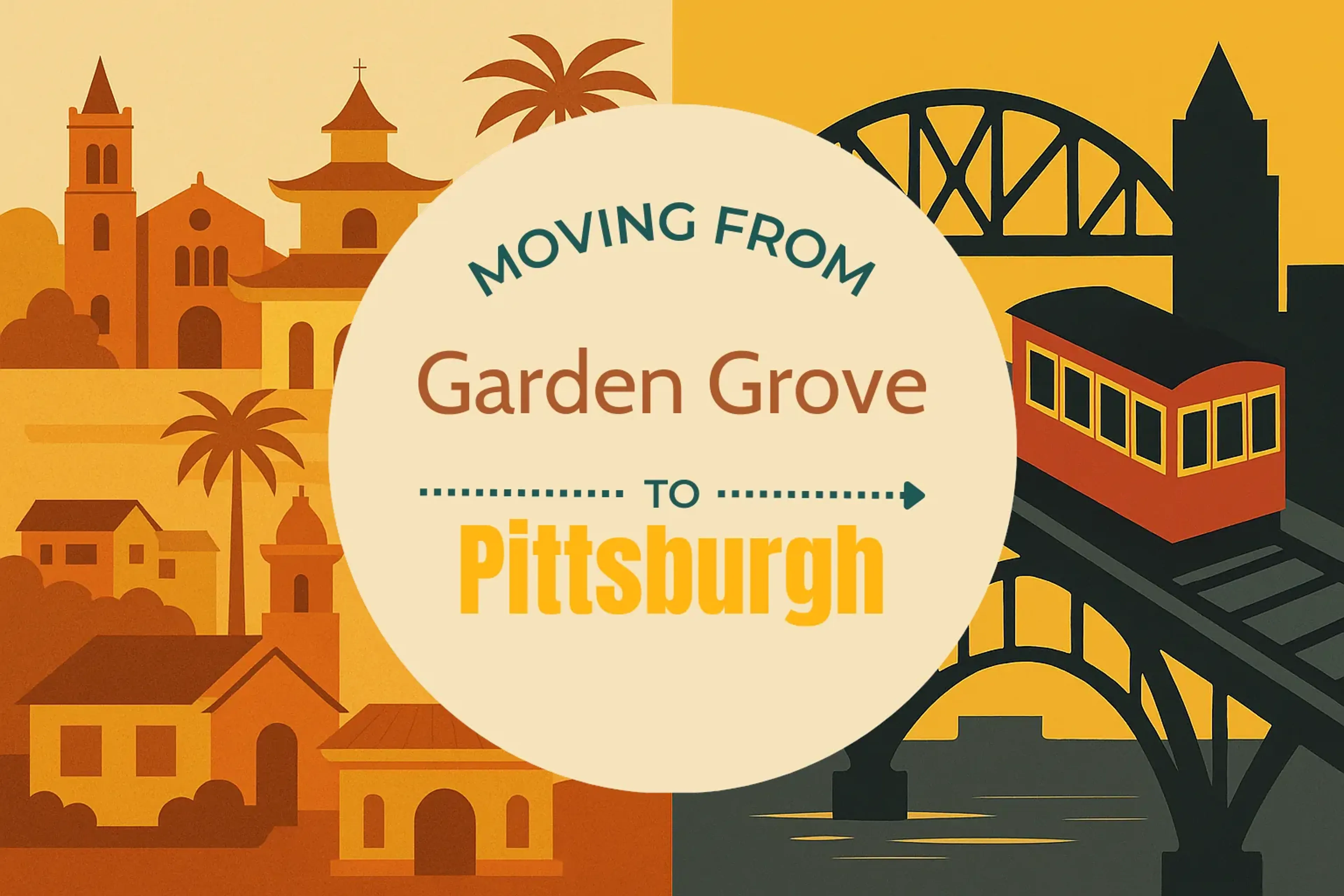 Side-by-side comparison of Garden Grove to Pittsburgh moving companies