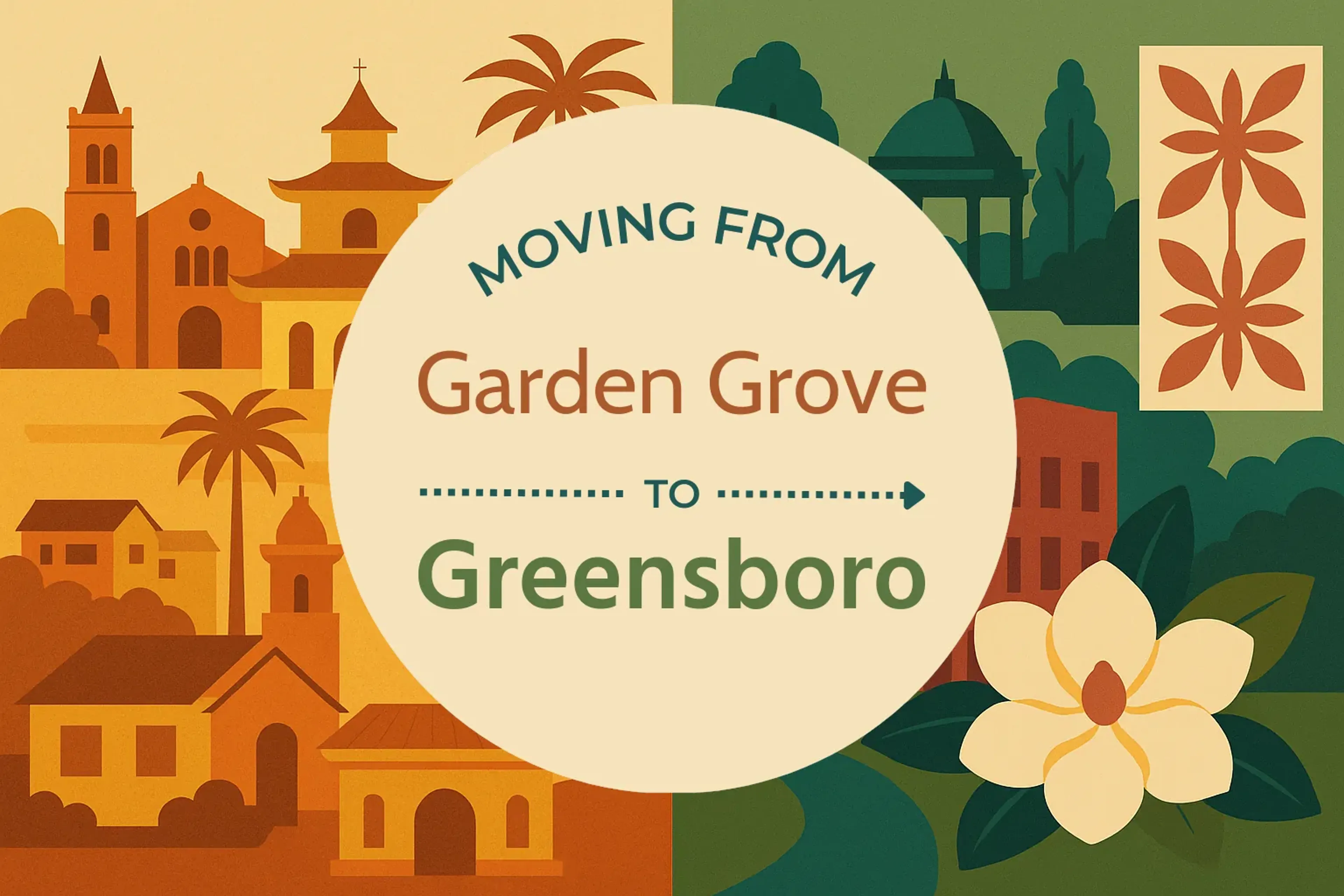 Side-by-side comparison of Garden Grove to Greensboro moving companies