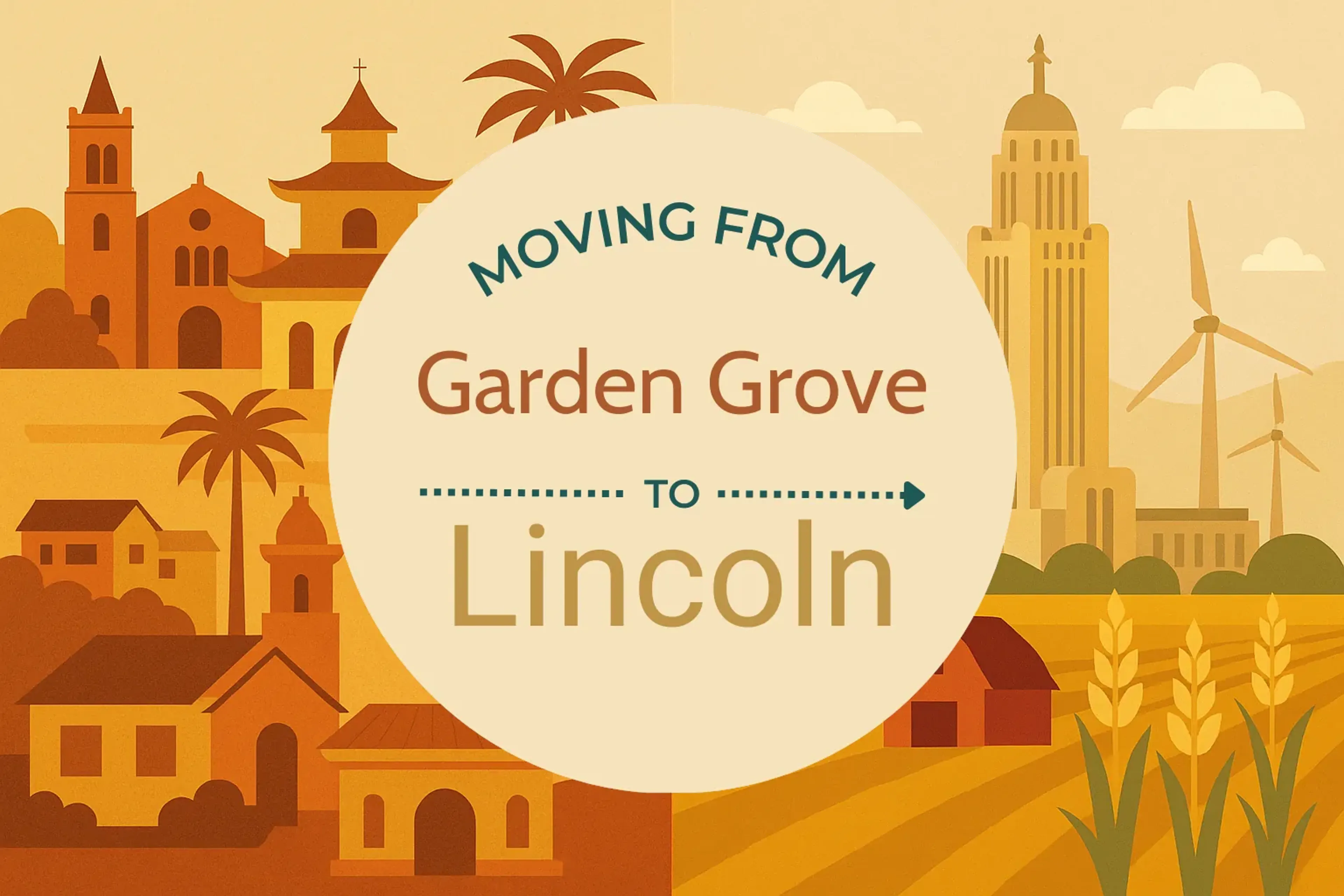 Side-by-side comparison of Garden Grove to Lincoln moving companies