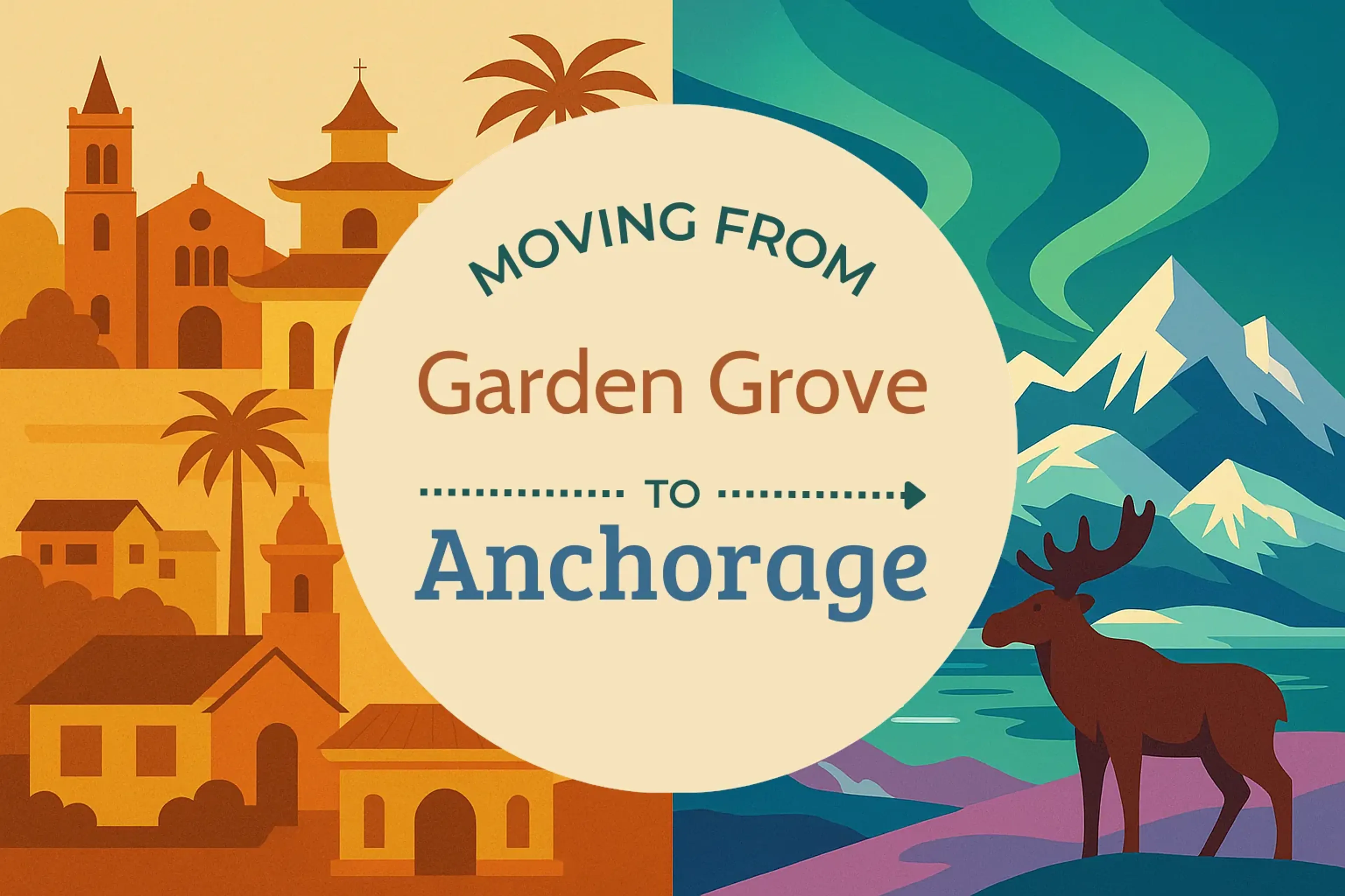 Side-by-side comparison of Garden Grove to Anchorage moving companies