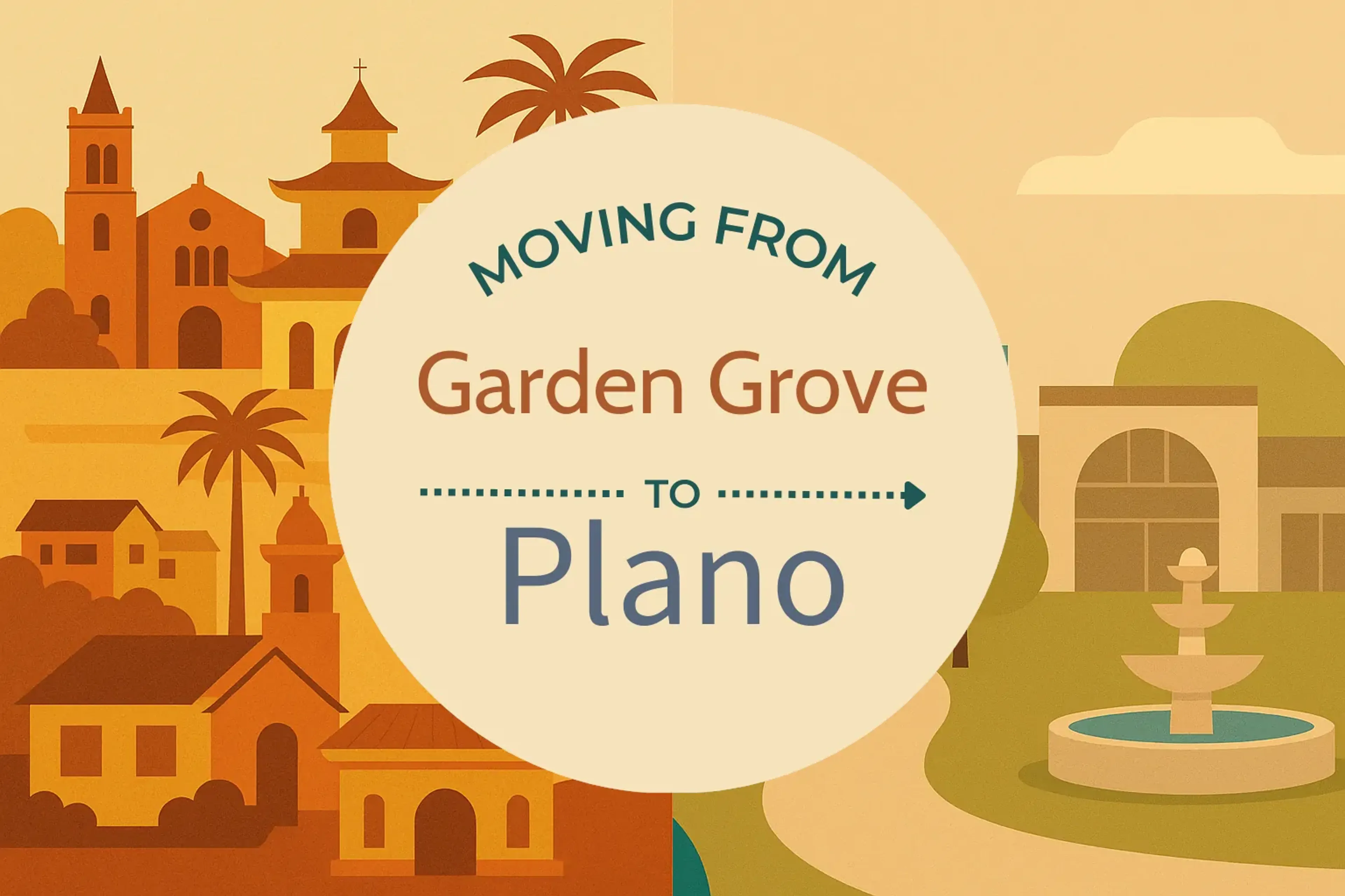 Side-by-side comparison of Garden Grove to Plano moving companies