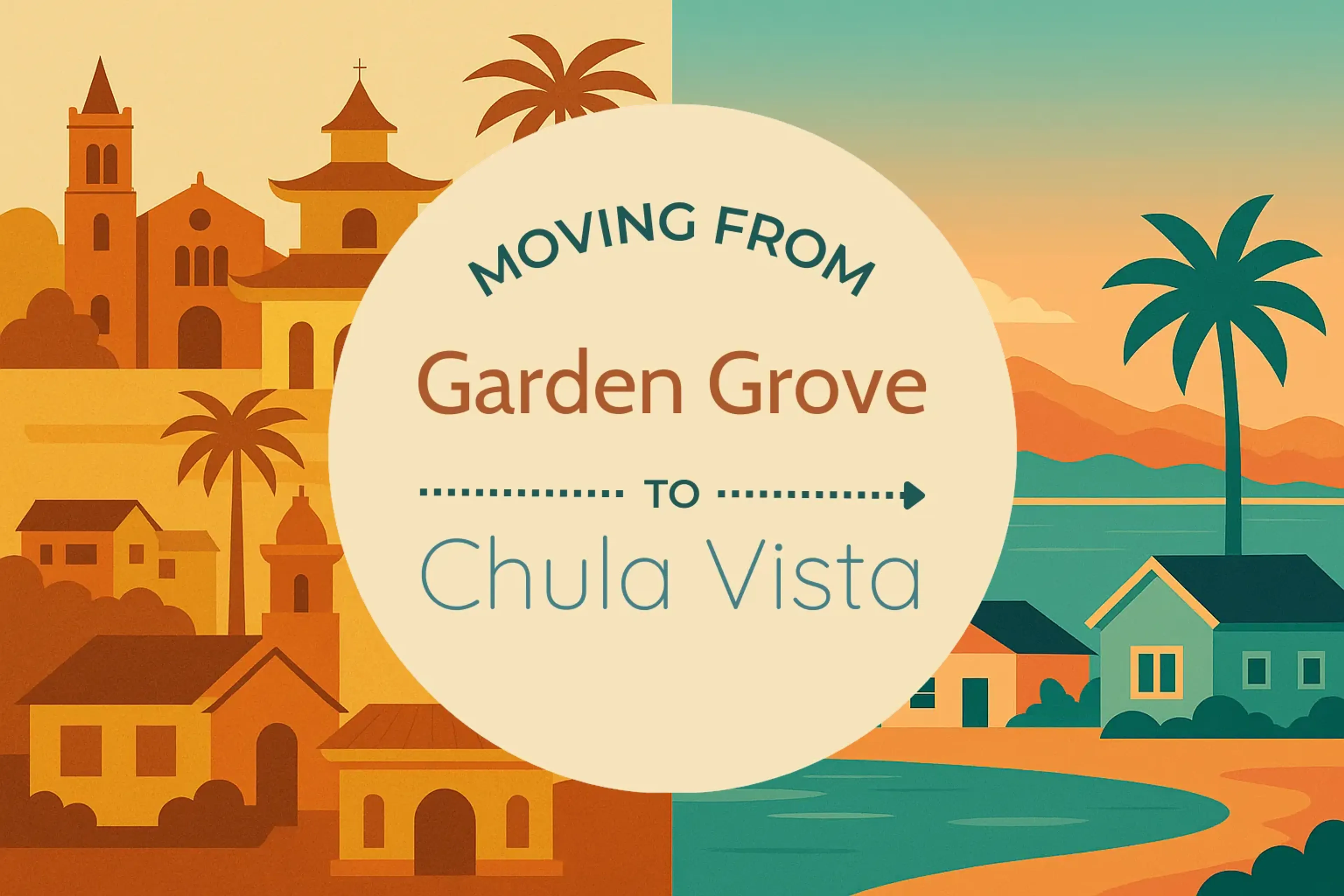 Side-by-side comparison of Garden Grove to Chula Vista moving companies