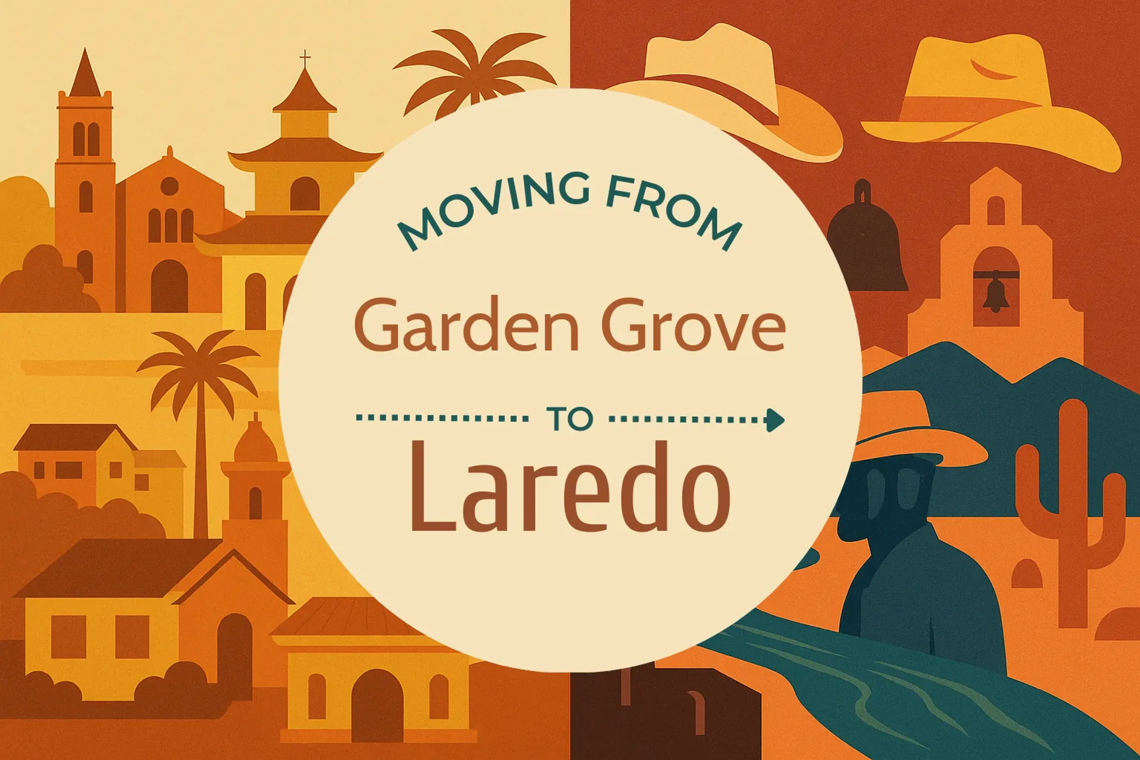Side-by-side comparison of Garden Grove to Laredo moving companies