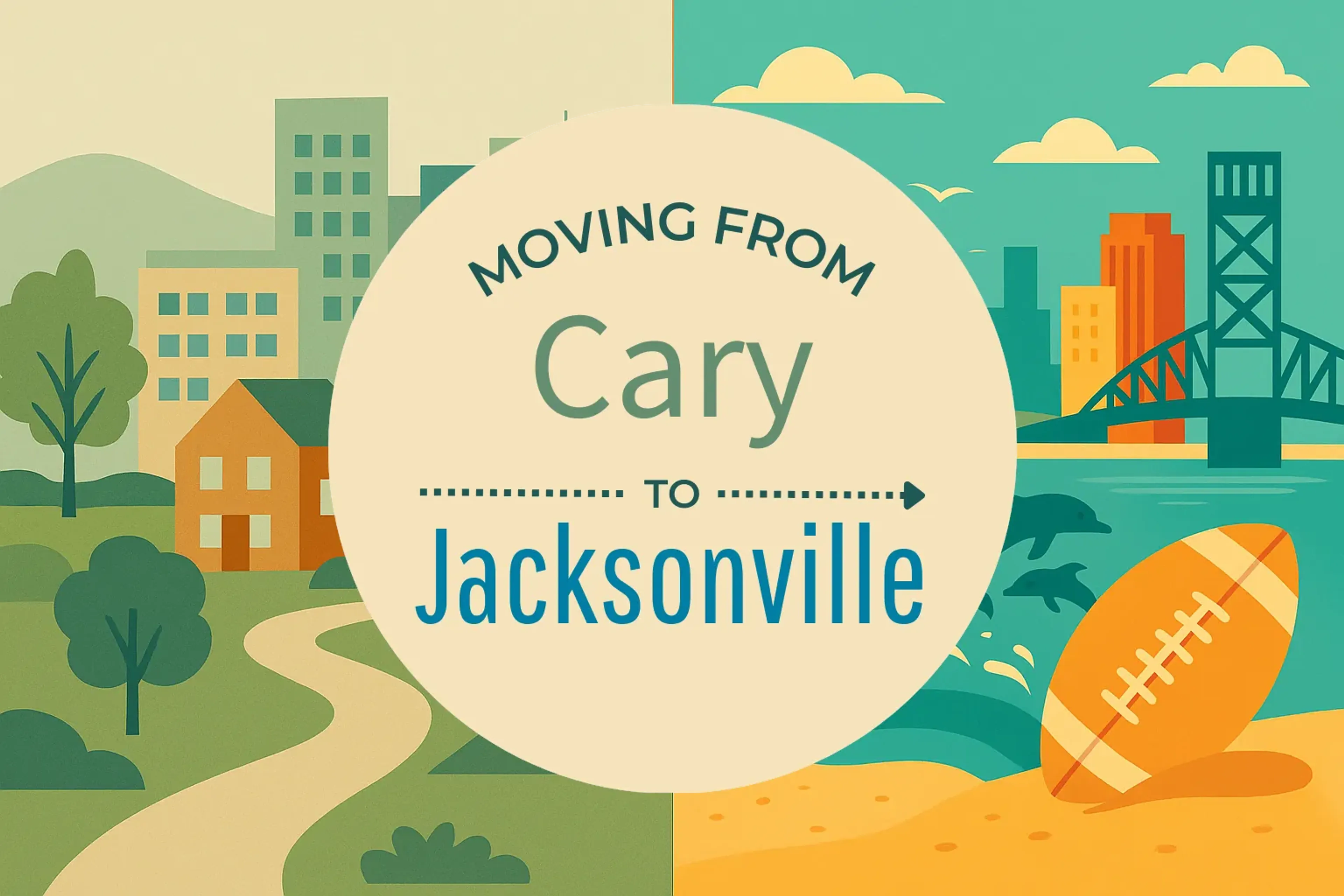 Side-by-side comparison of Cary to Jacksonville moving companies