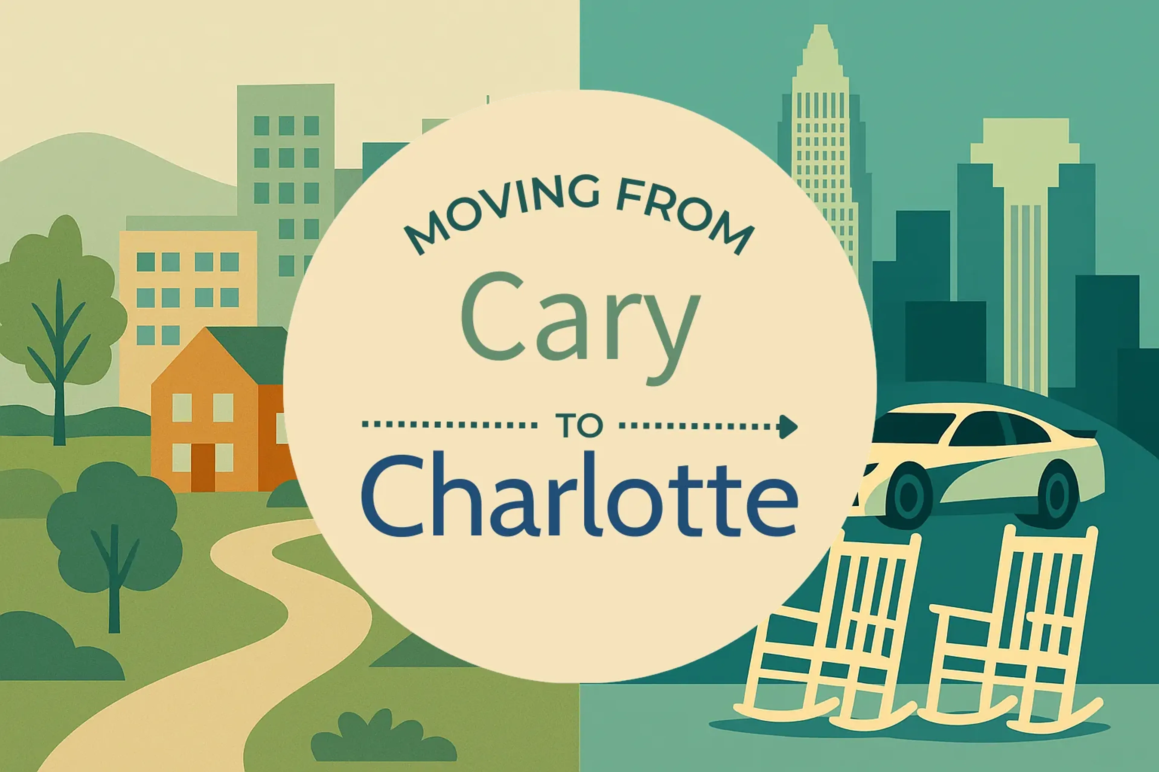 Side-by-side comparison of Cary to Charlotte moving companies