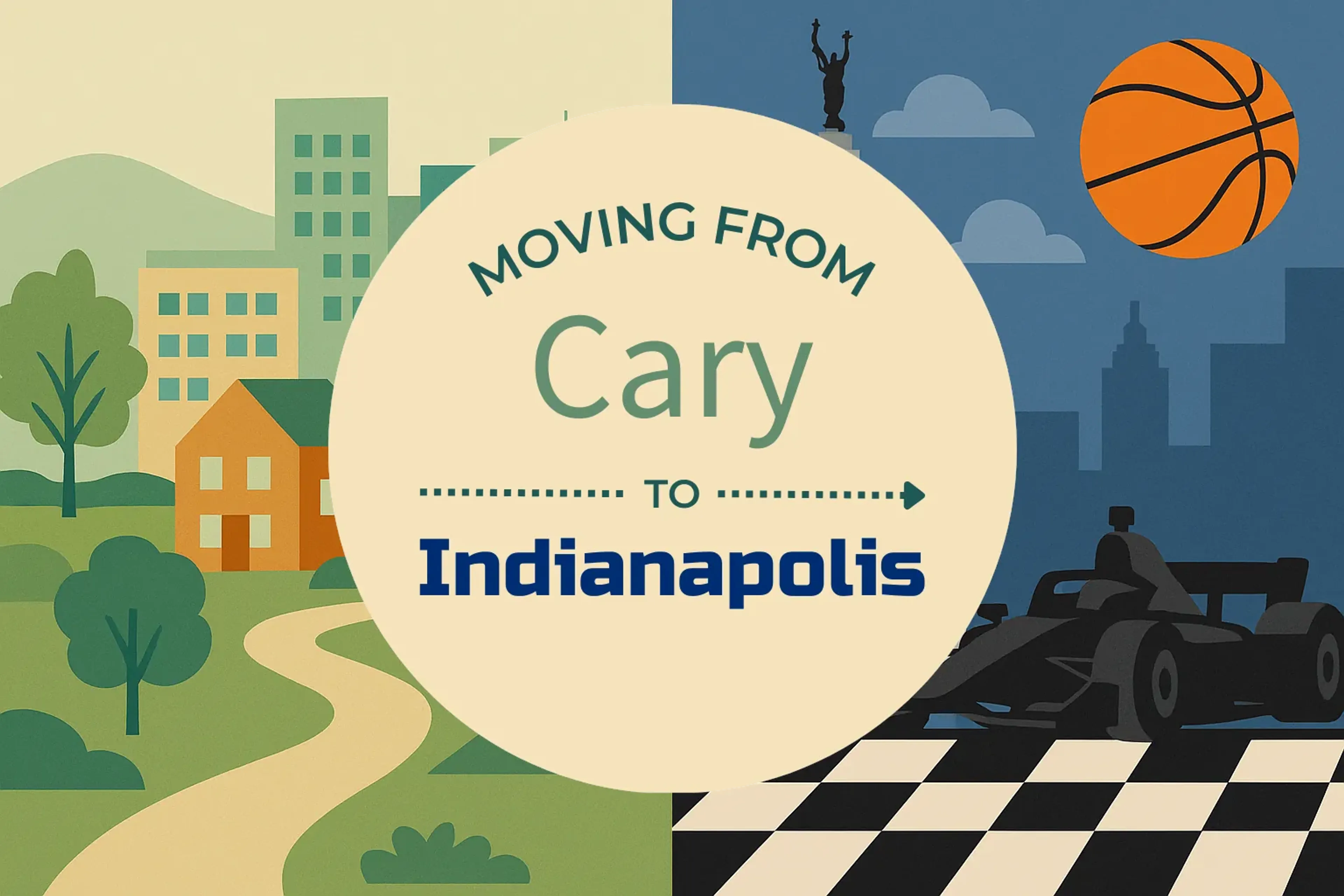 Side-by-side comparison of Cary to Indianapolis moving companies