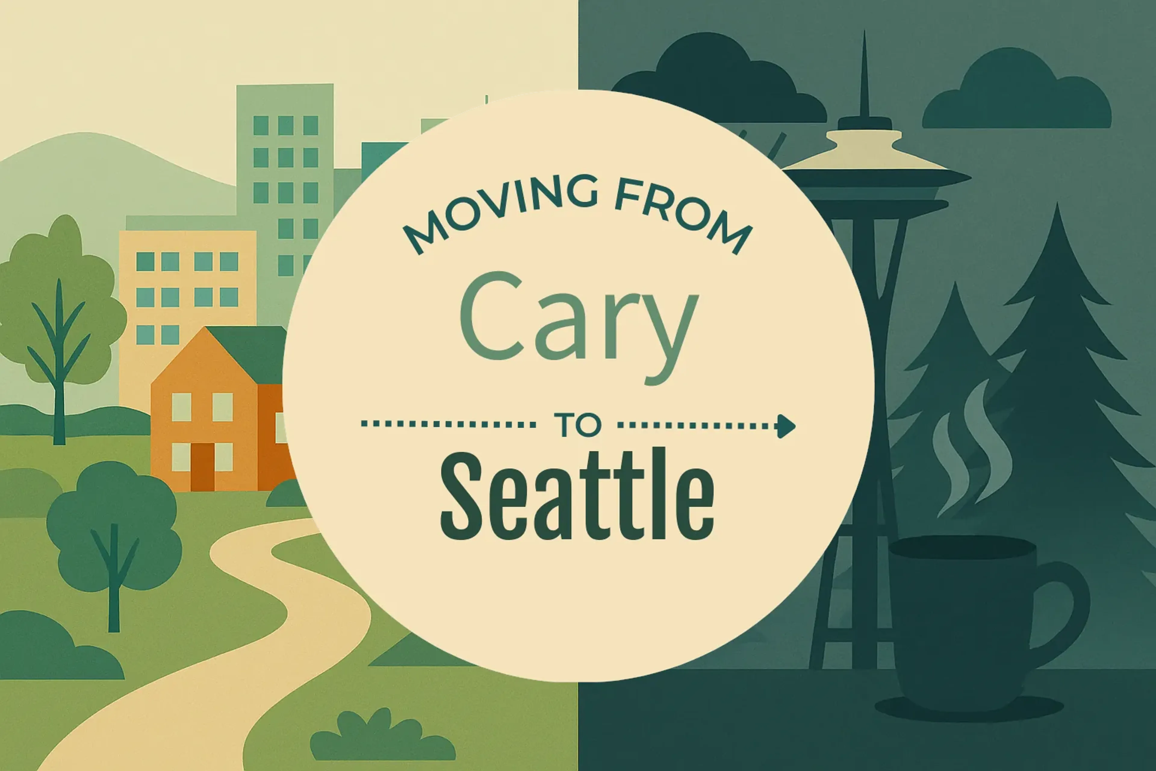 Side-by-side comparison of Cary to Seattle moving companies