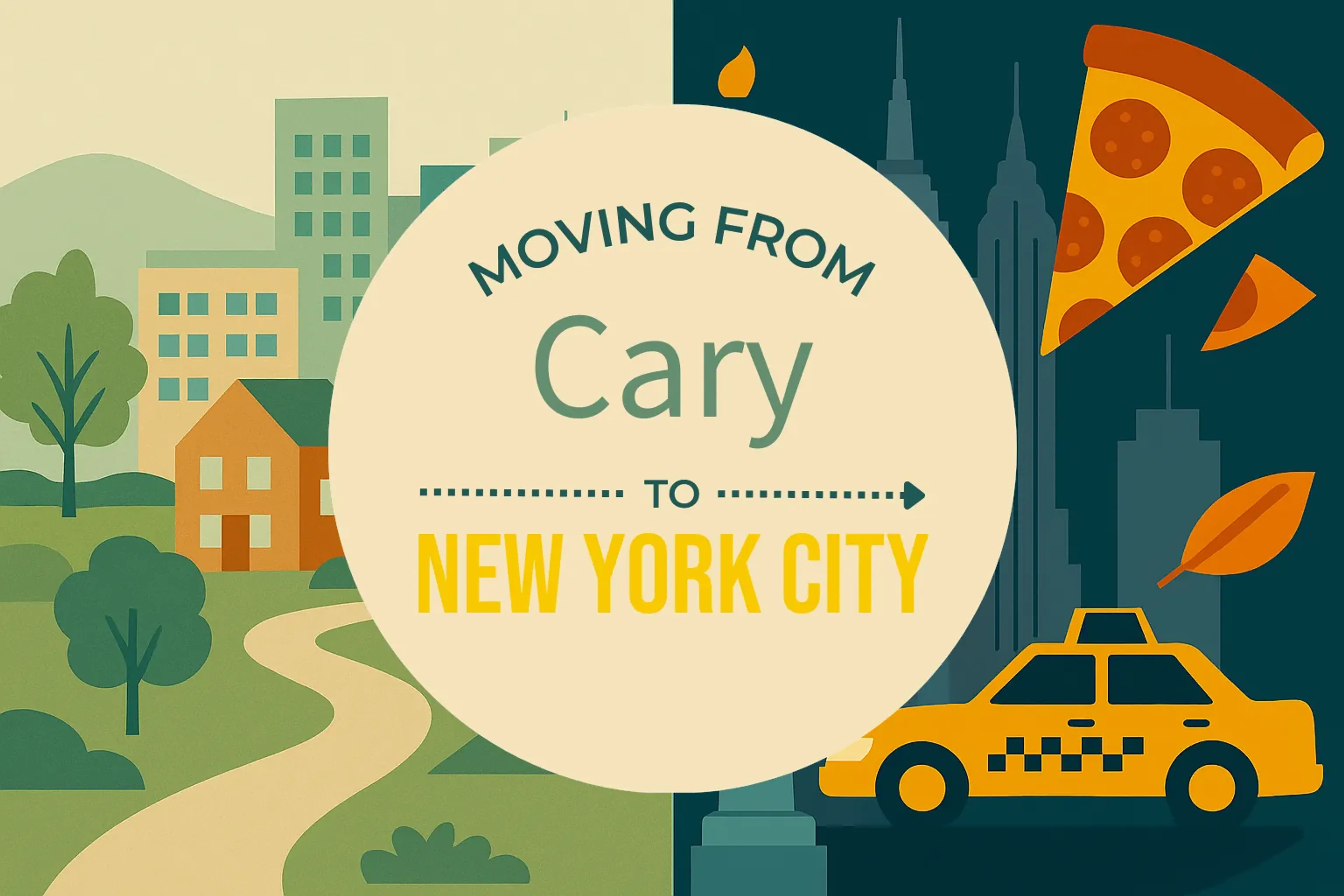 Side-by-side comparison of Cary to New York City moving companies
