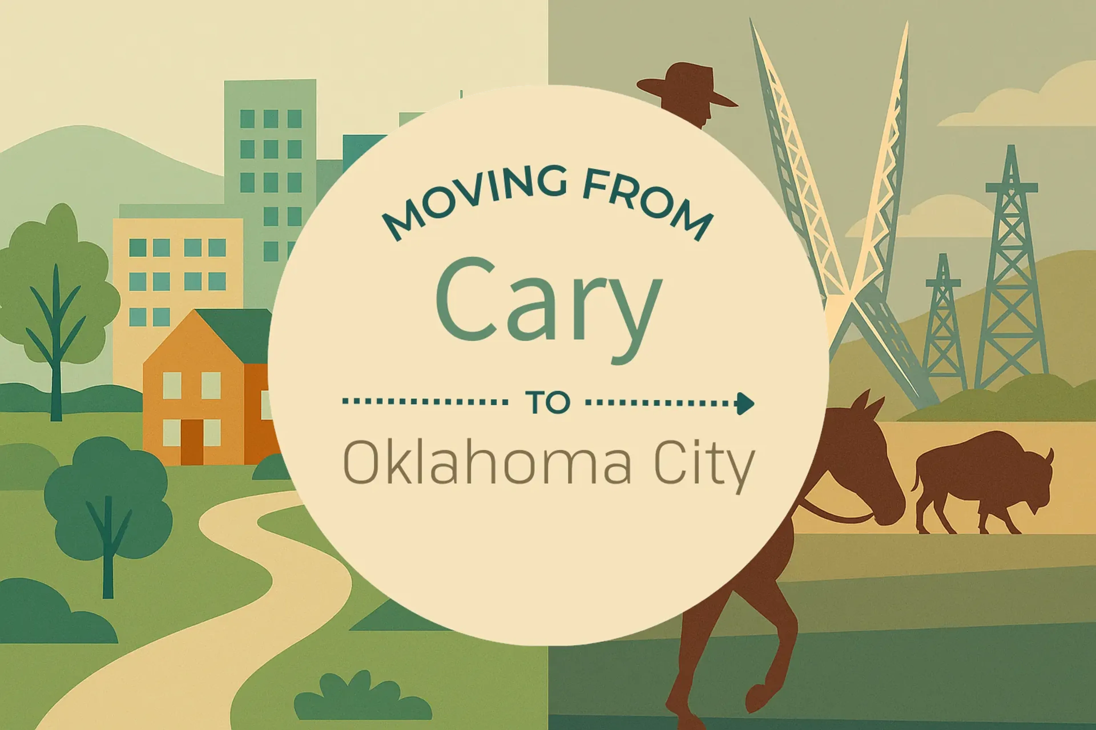 Side-by-side comparison of Cary to Oklahoma City moving companies