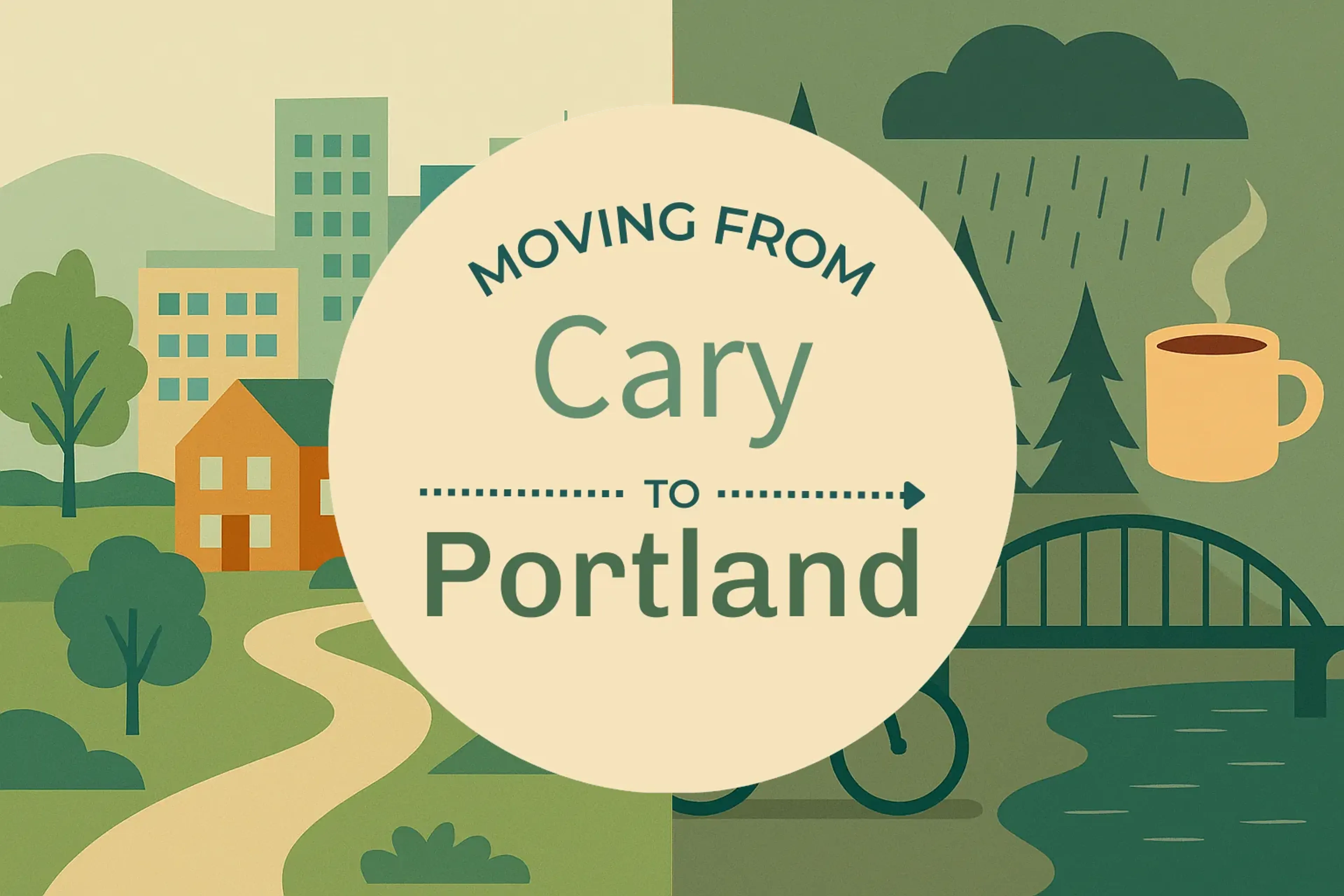 Side-by-side comparison of Cary to Portland moving companies