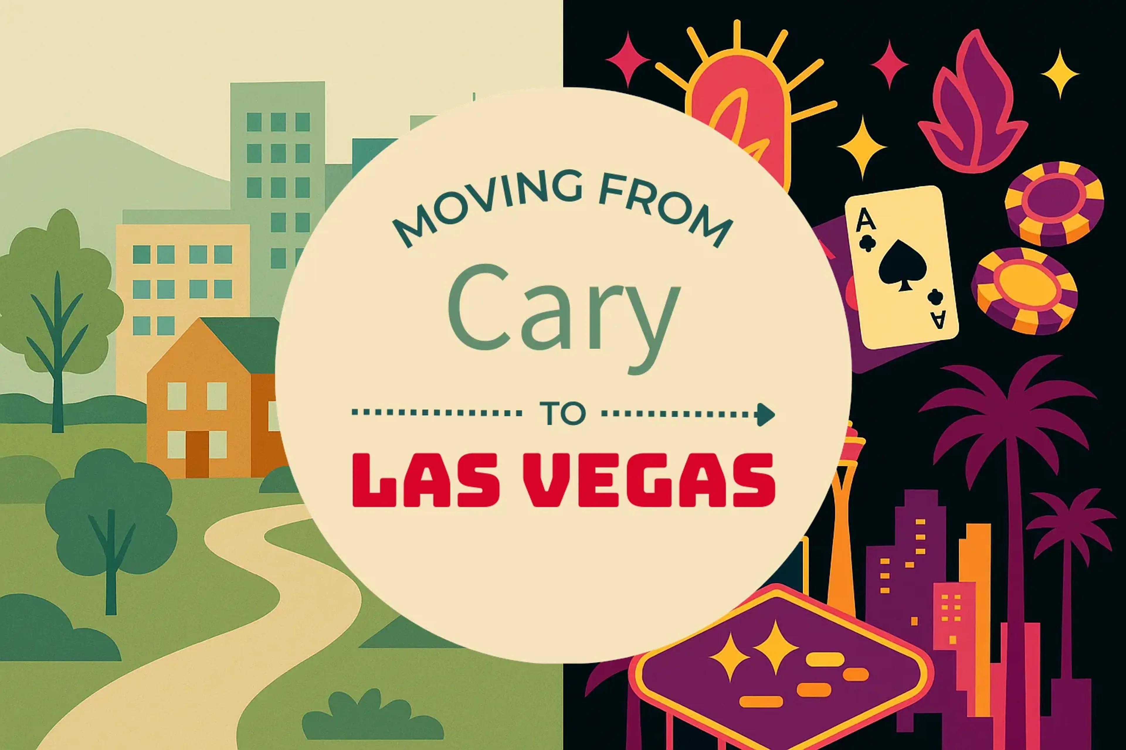 Side-by-side comparison of Cary to Las Vegas moving companies