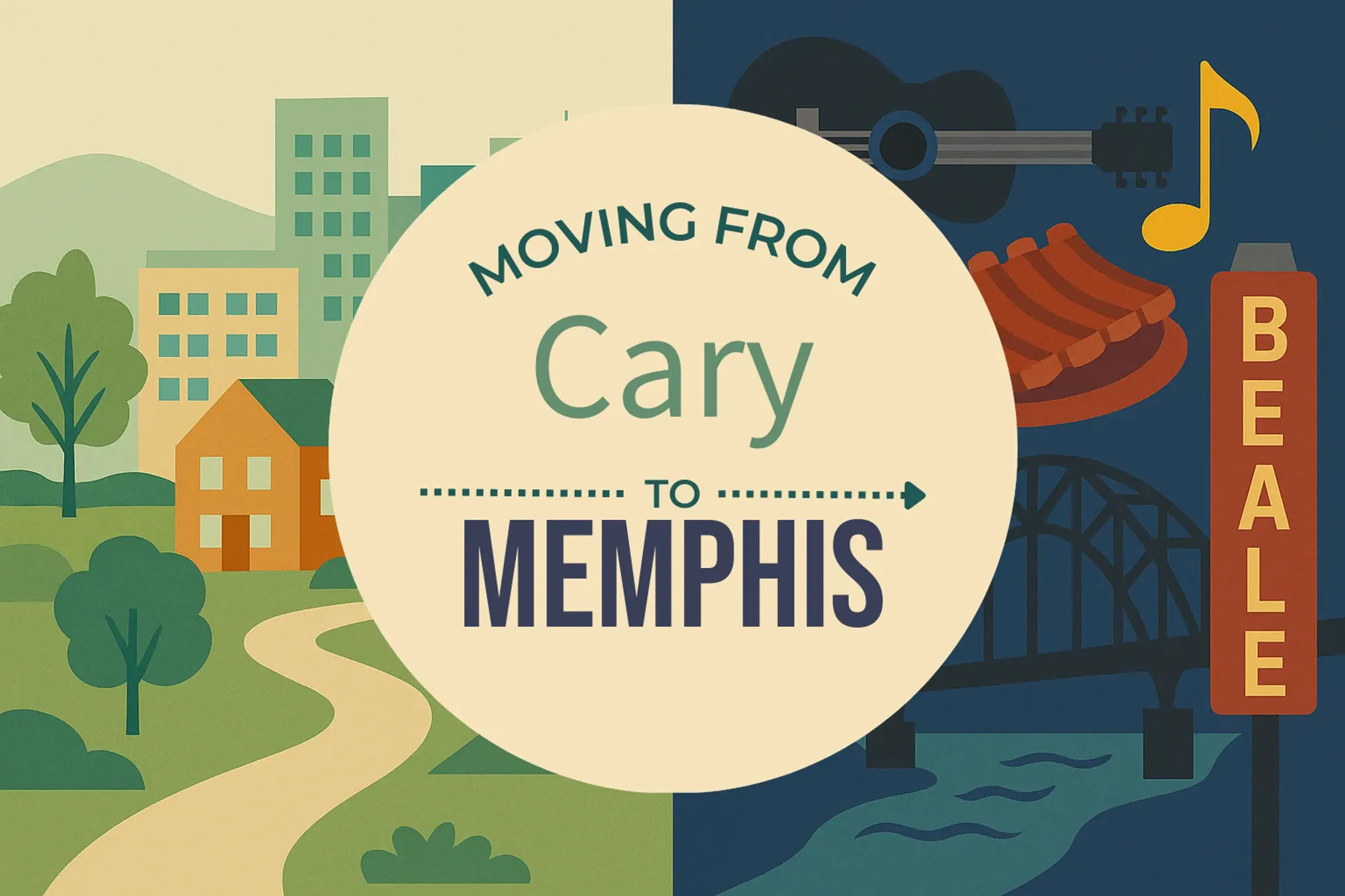 Side-by-side comparison of Cary to Memphis moving companies