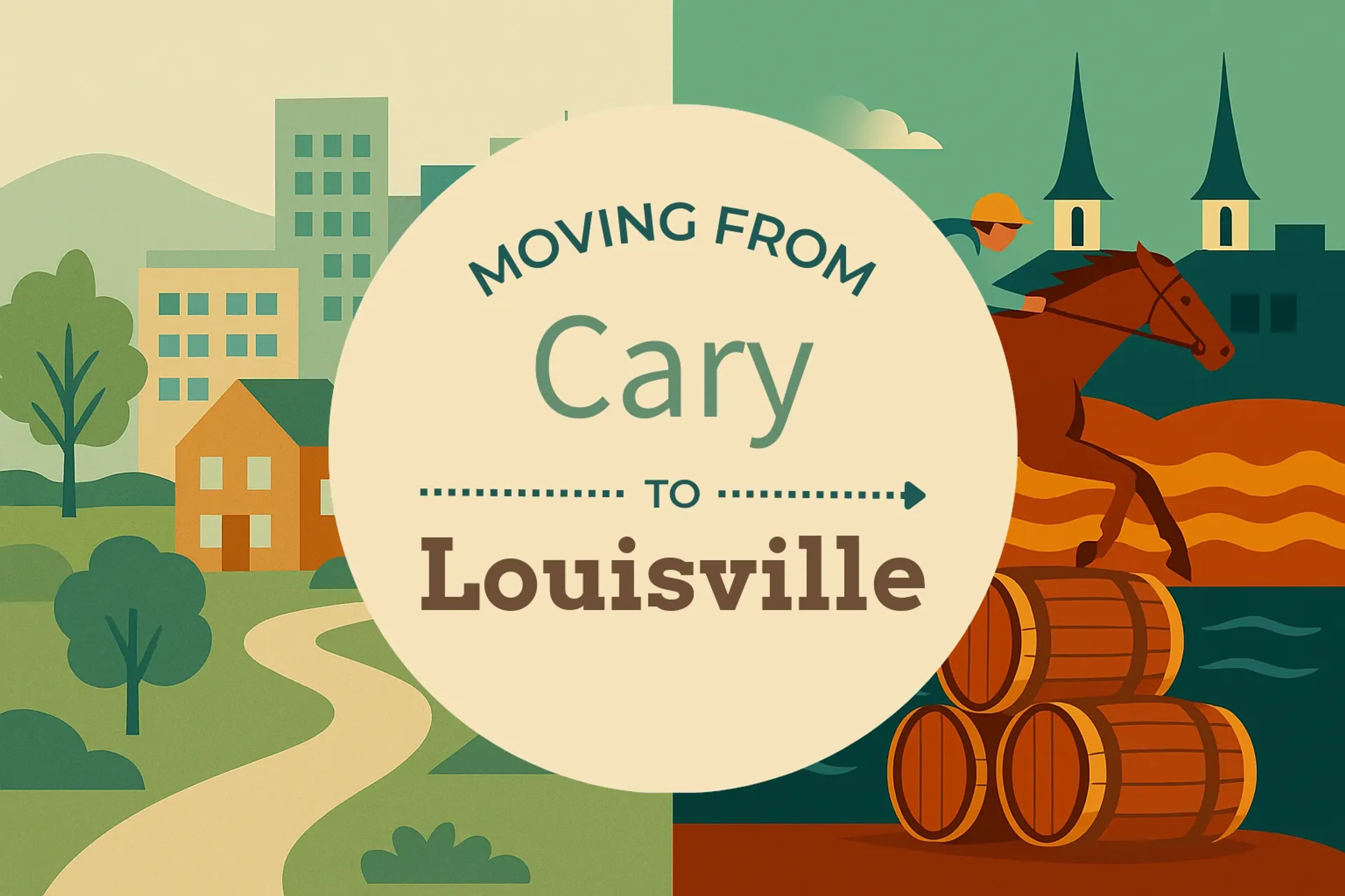 Side-by-side comparison of Cary to Louisville moving companies