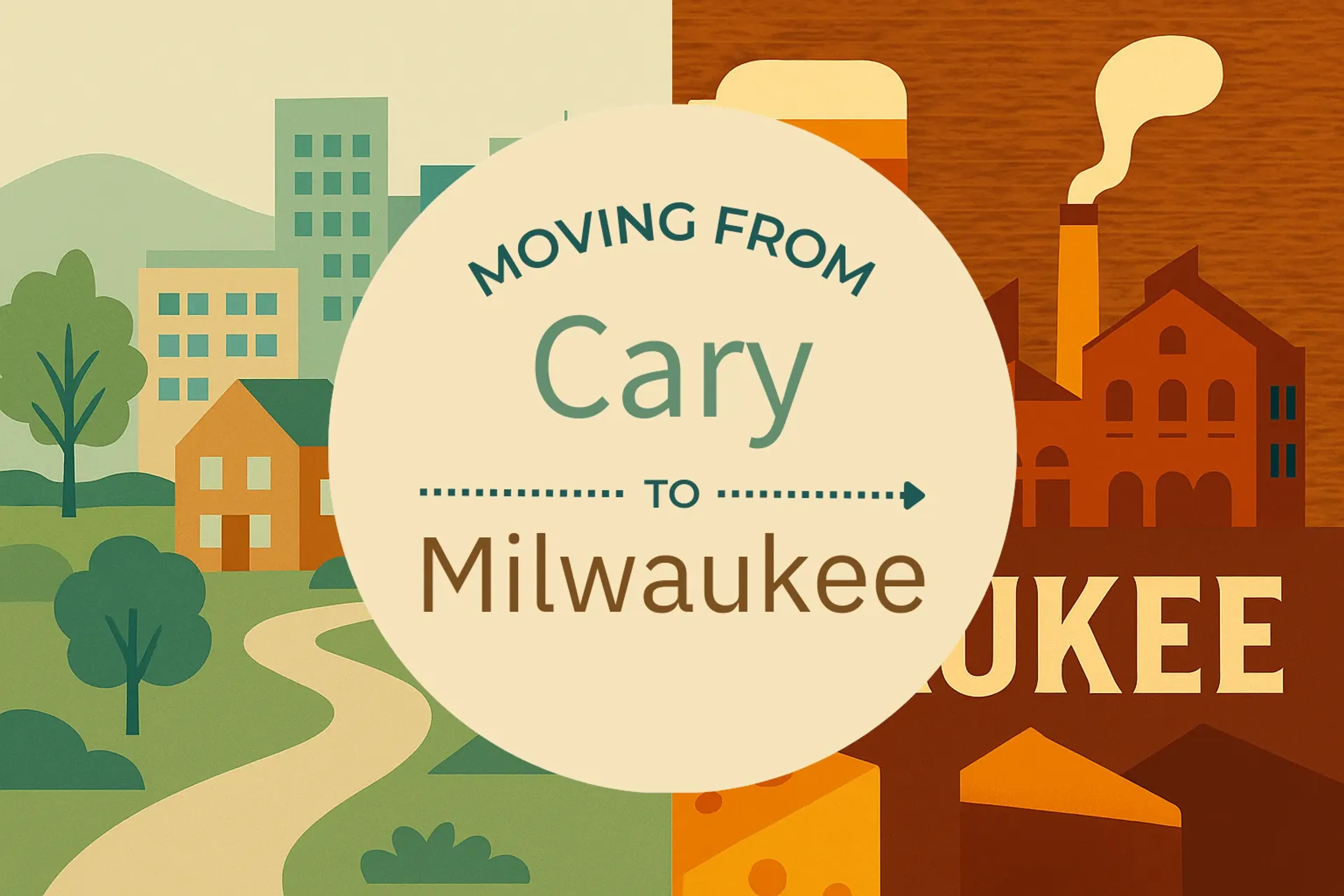 Side-by-side comparison of Cary to Milwaukee moving companies