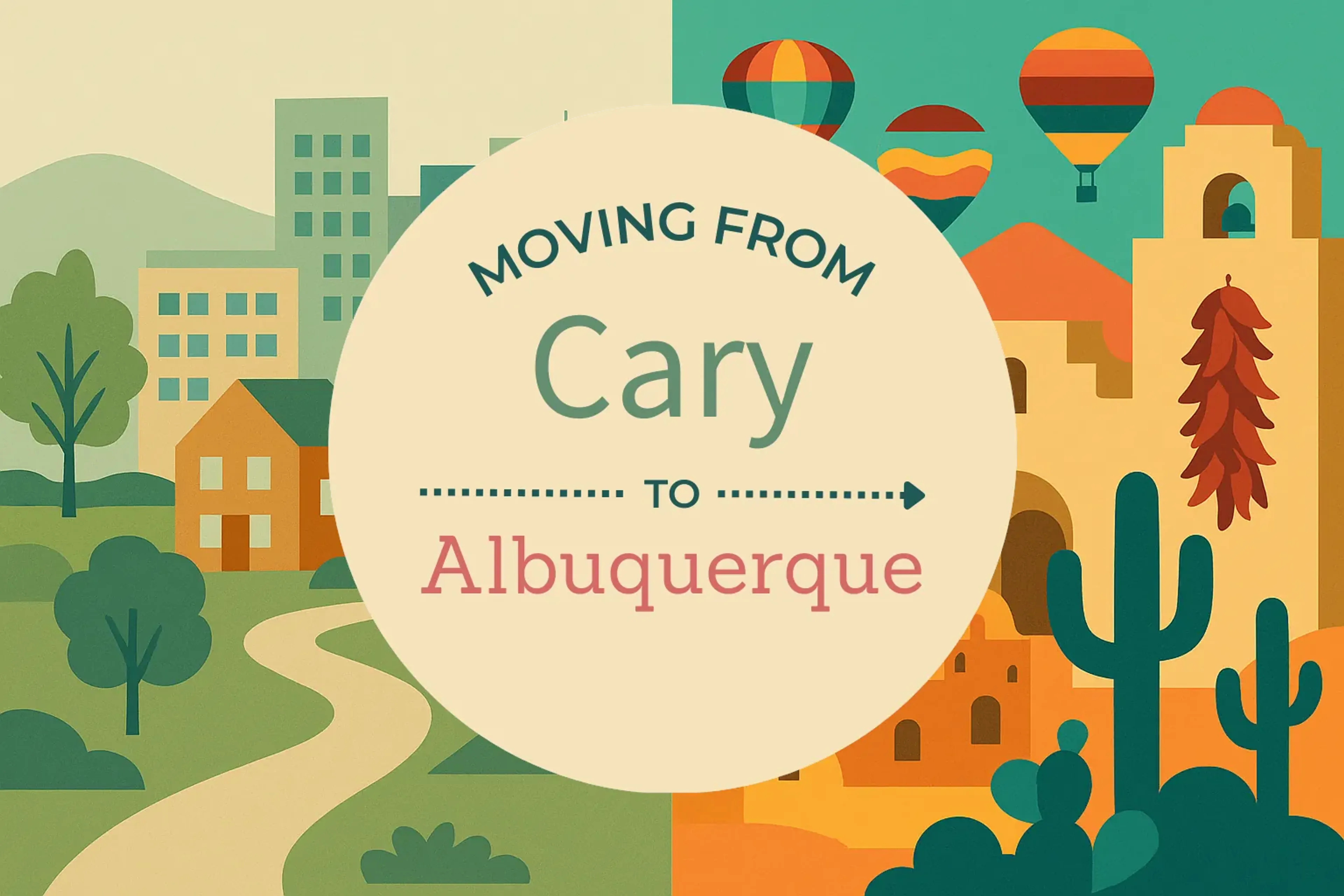 Side-by-side comparison of Cary to Albuquerque moving companies