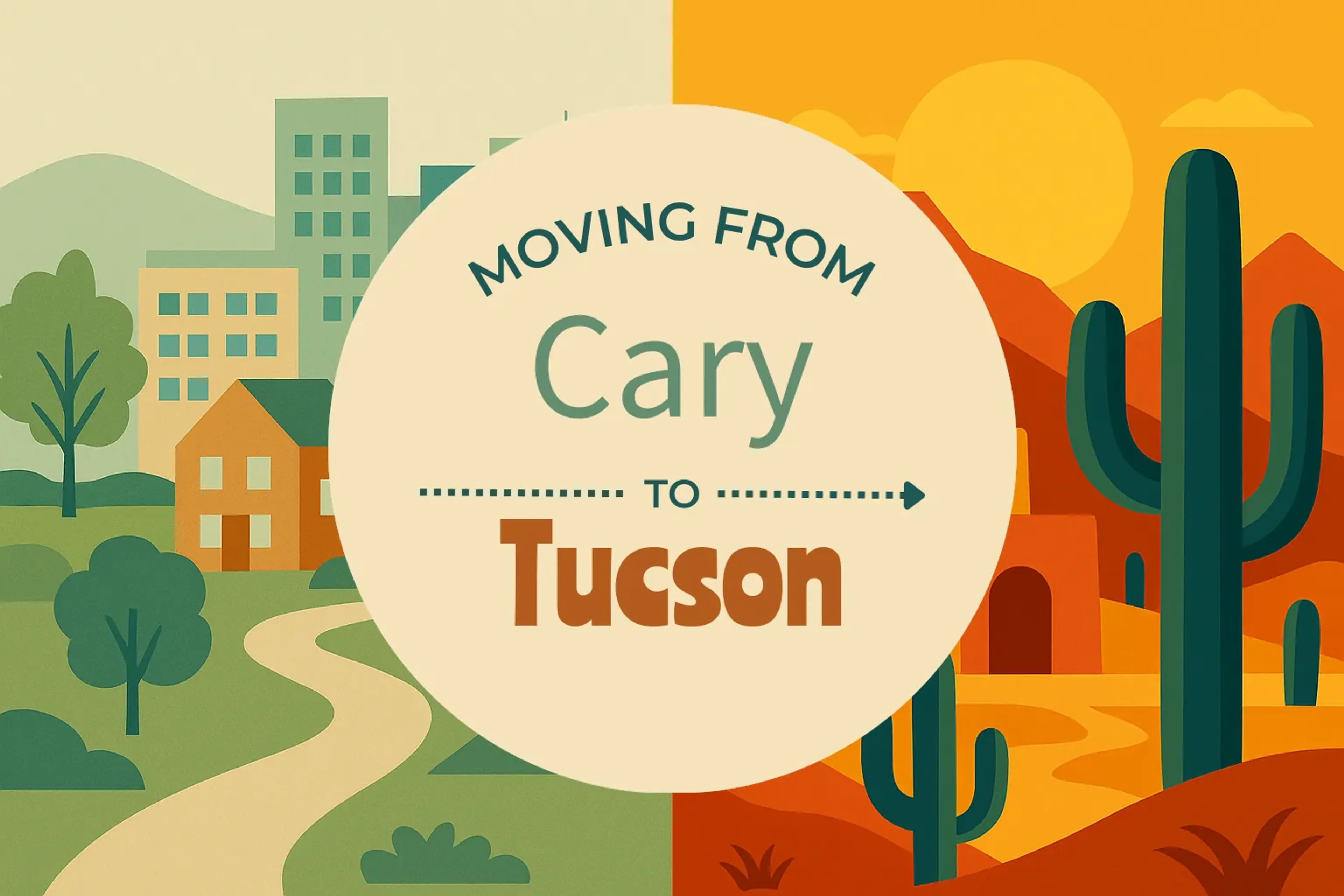 Side-by-side comparison of Cary to Tucson moving companies