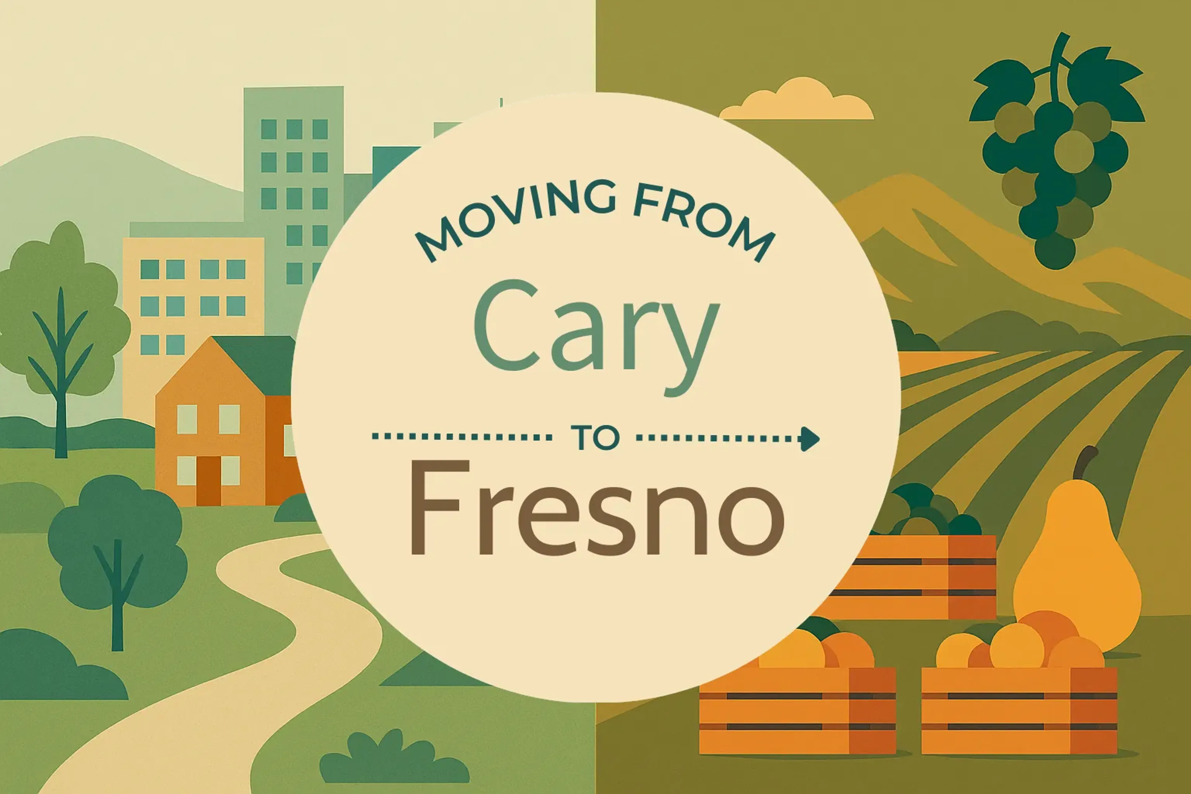 Side-by-side comparison of Cary to Fresno moving companies