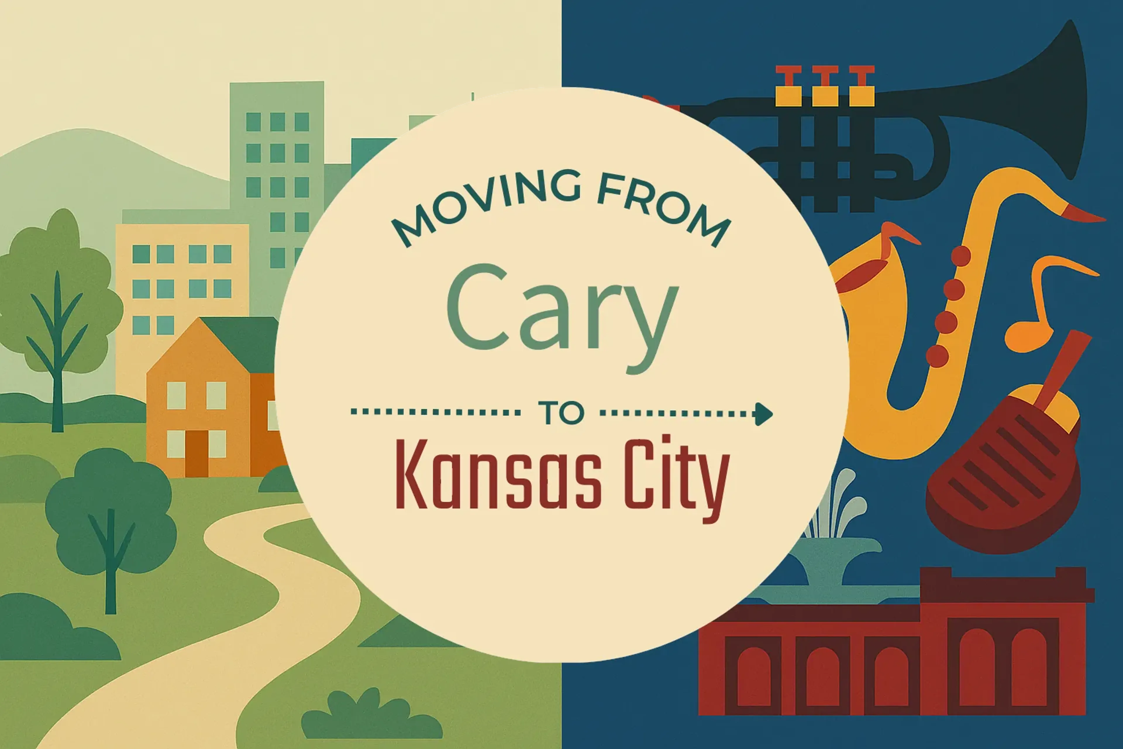 Side-by-side comparison of Cary to Kansas City moving companies