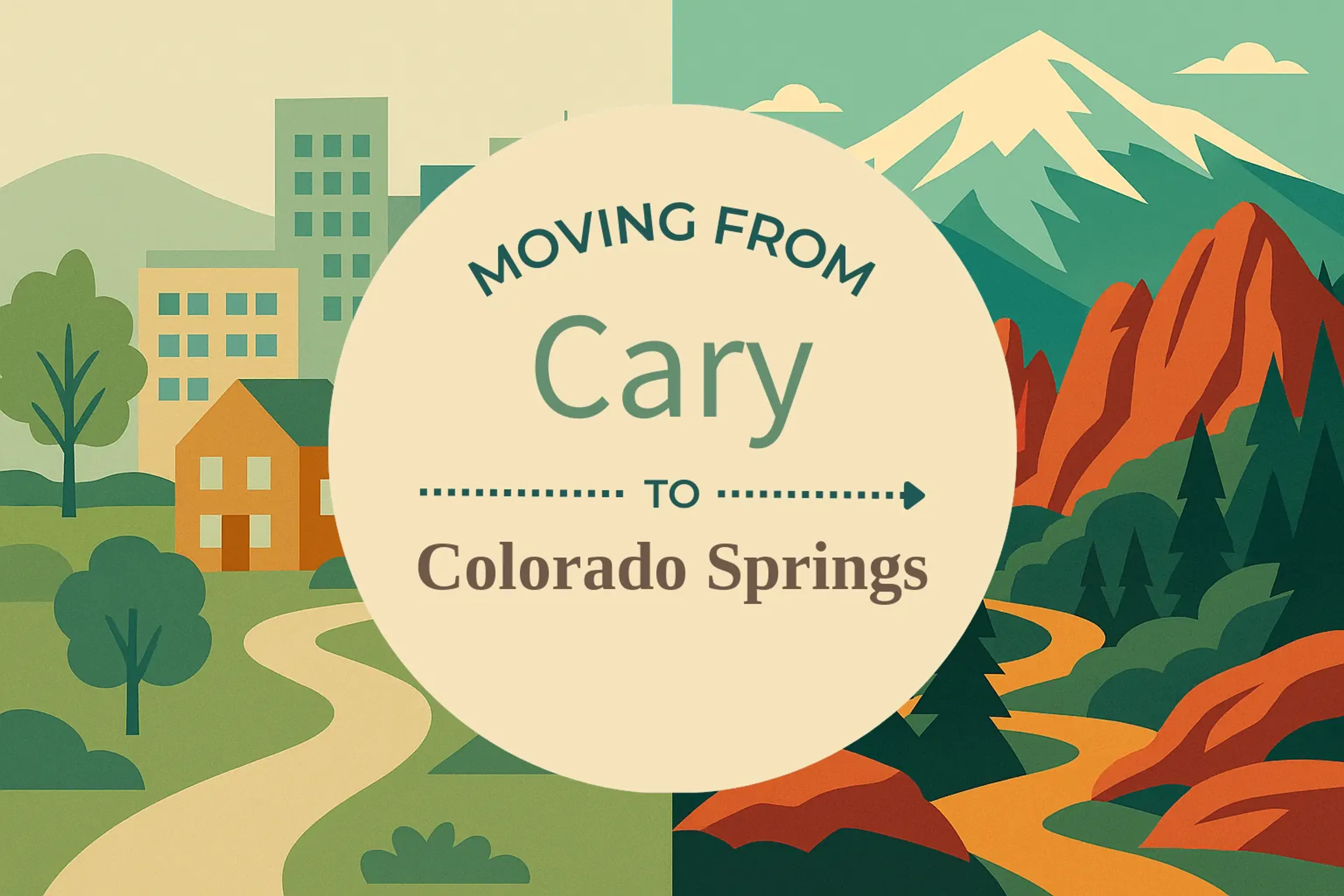 Side-by-side comparison of Cary to Colorado Springs moving companies