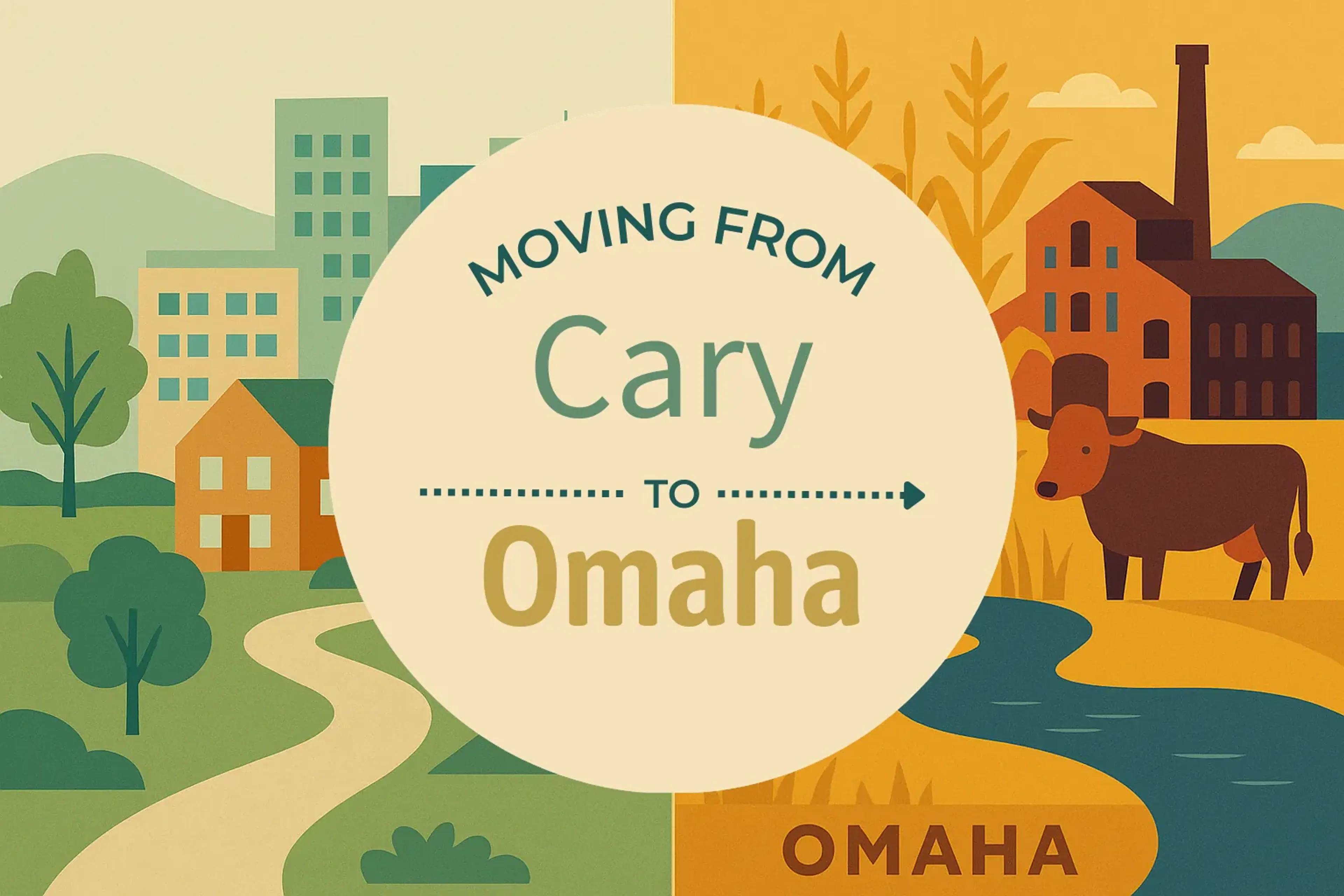 Side-by-side comparison of Cary to Omaha moving companies