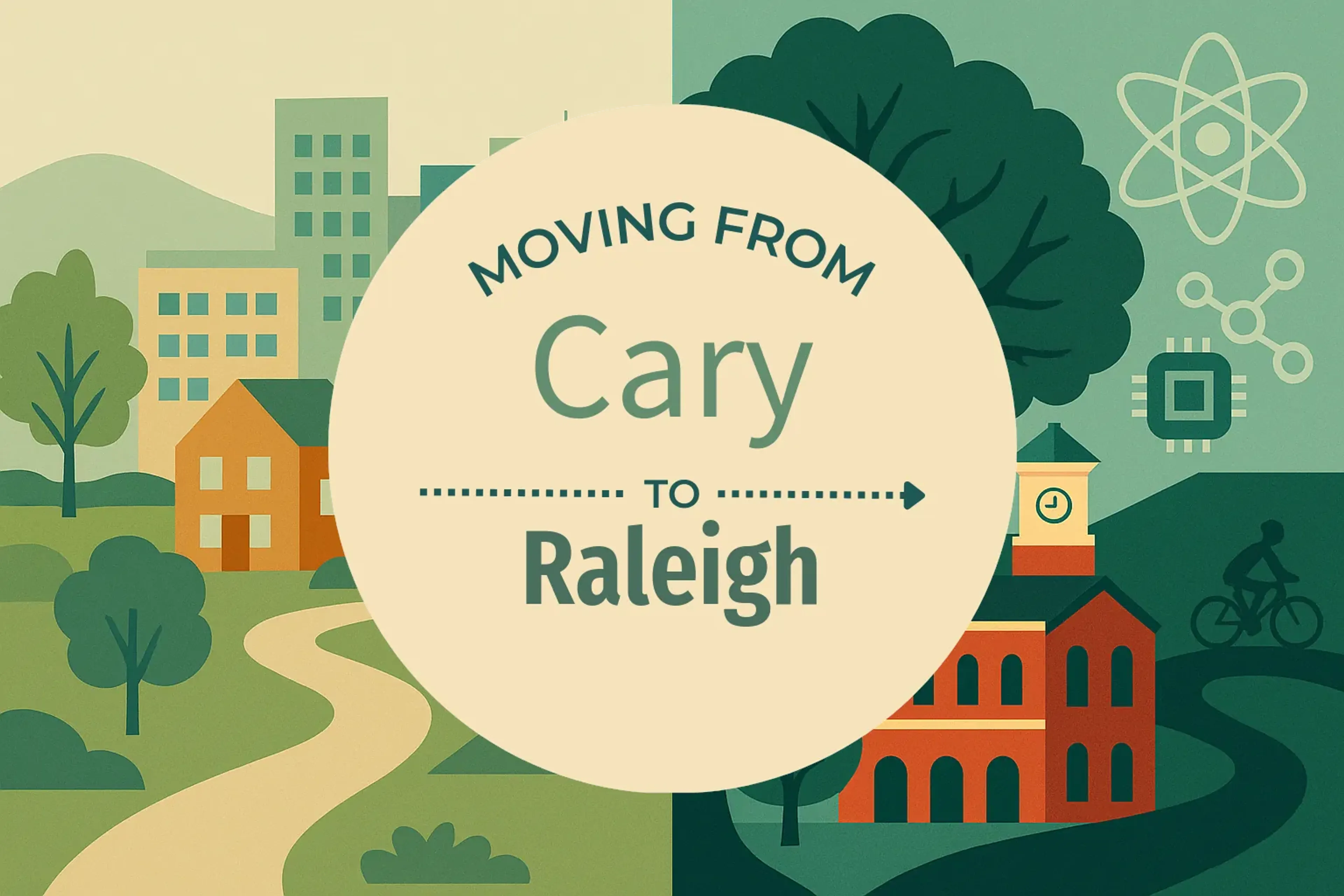 Side-by-side comparison of Cary to Raleigh moving companies