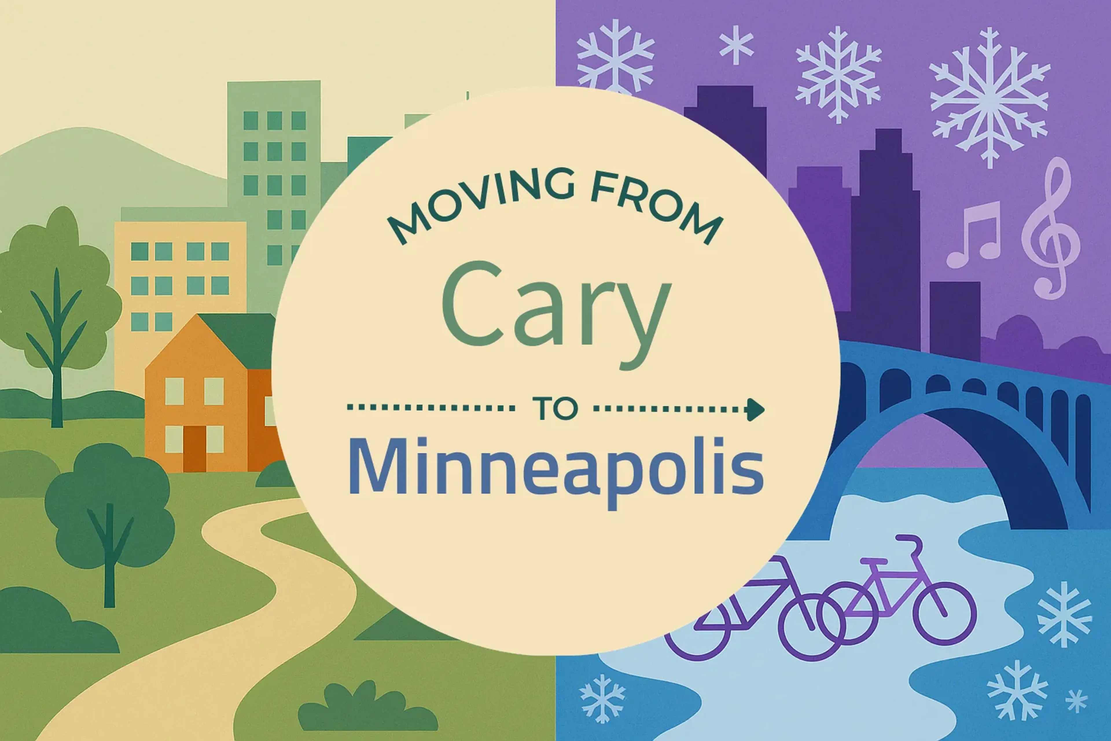 Side-by-side comparison of Cary to Minneapolis moving companies