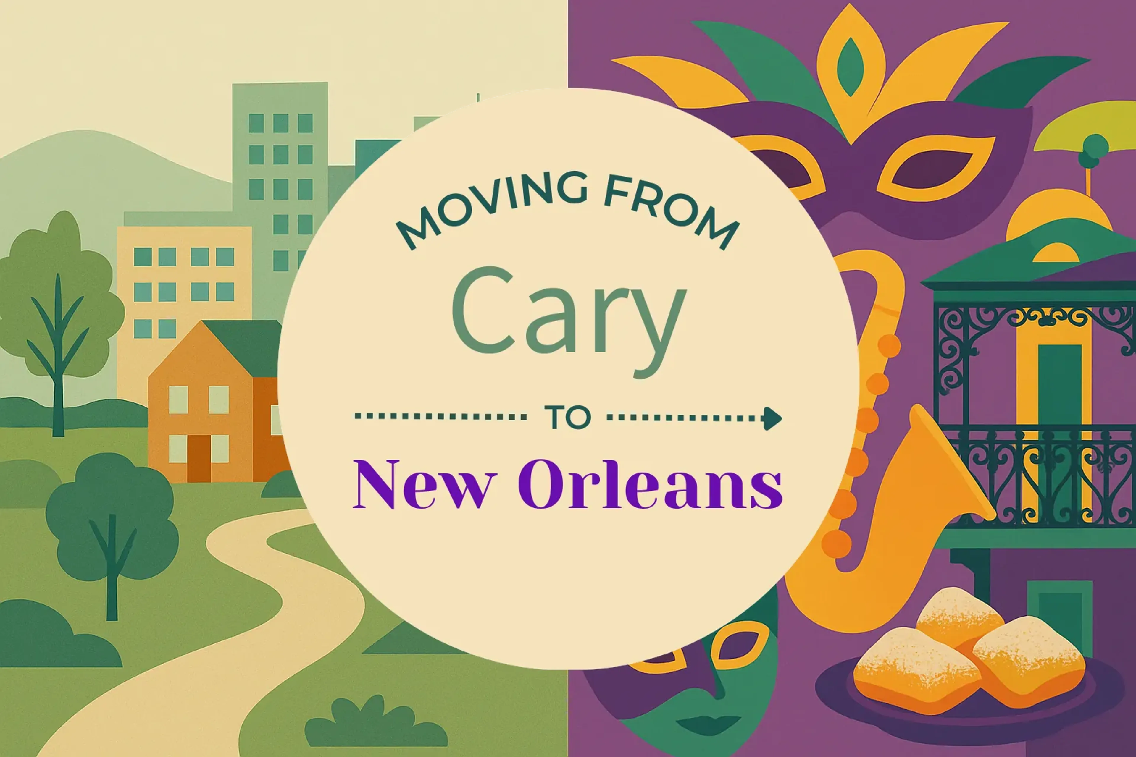 Side-by-side comparison of Cary to New Orleans moving companies