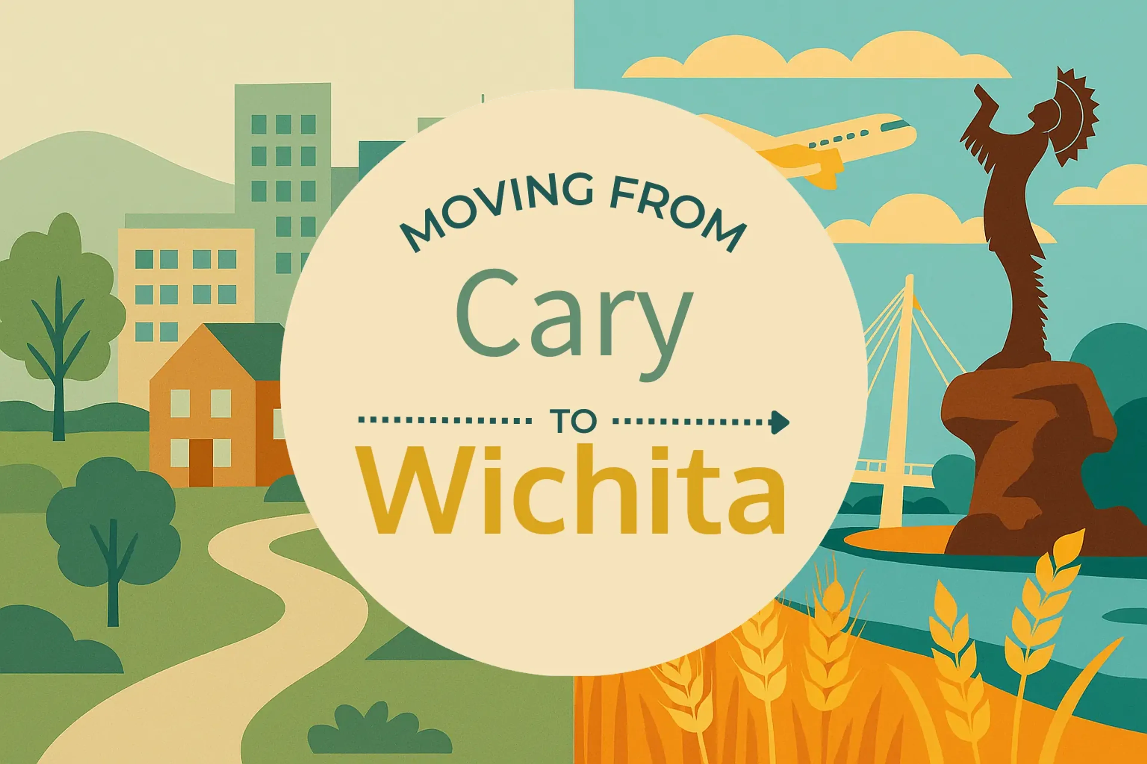 Side-by-side comparison of Cary to Wichita moving companies