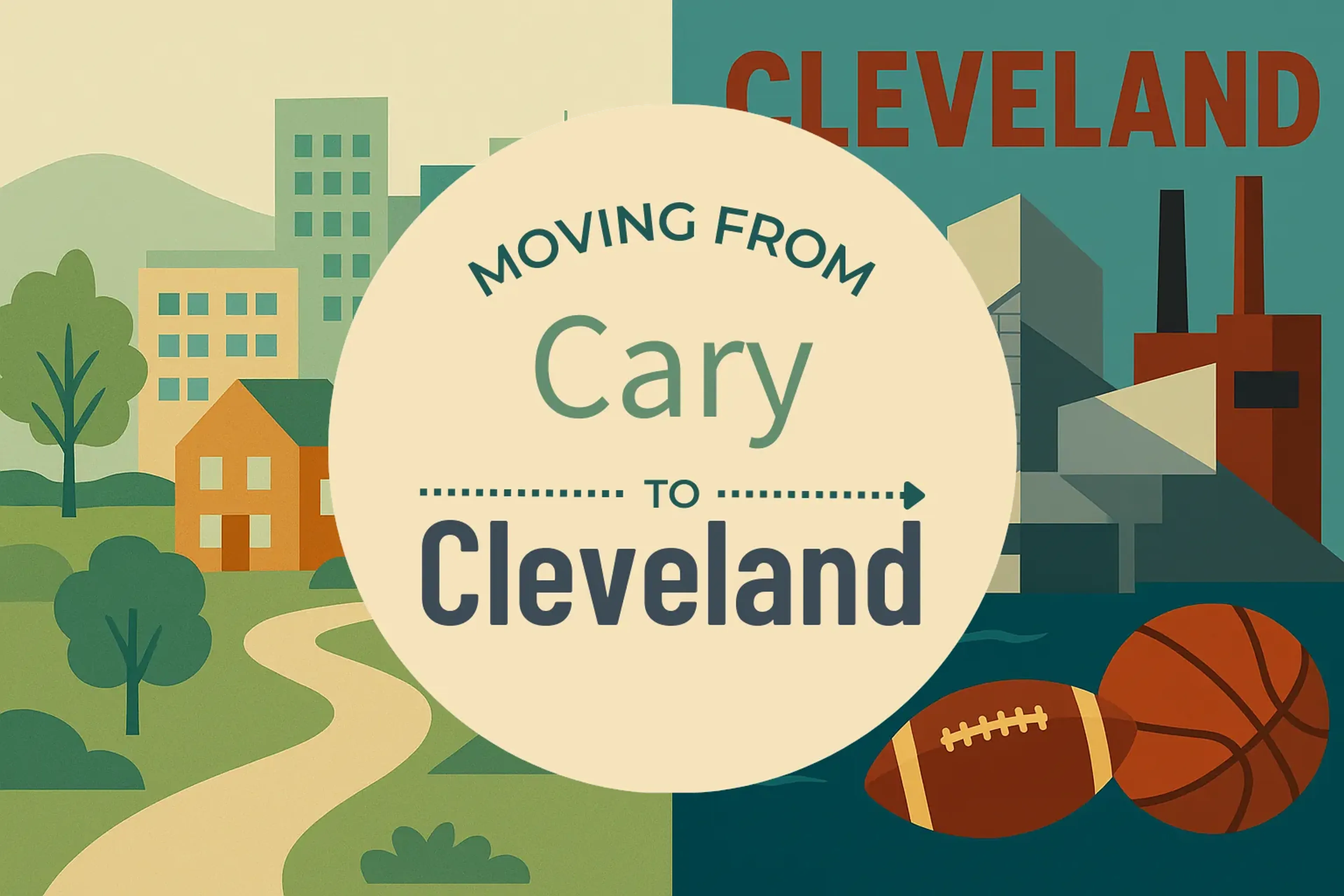Side-by-side comparison of Cary to Cleveland moving companies