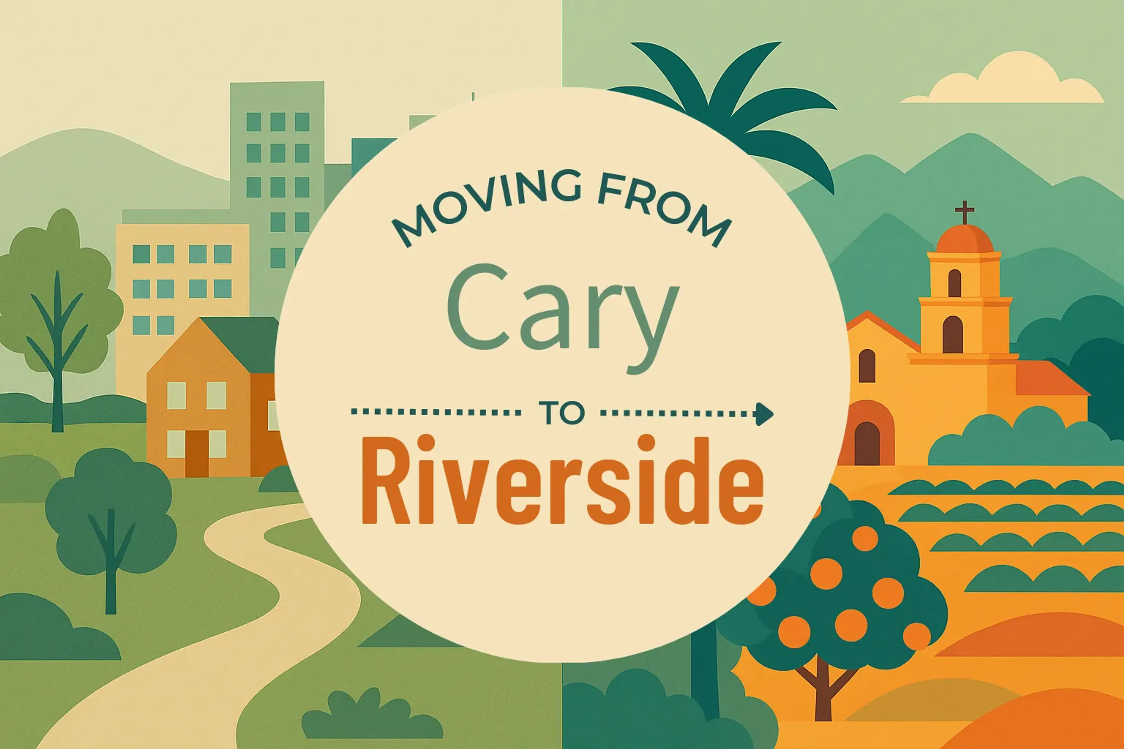 Side-by-side comparison of Cary to Riverside moving companies