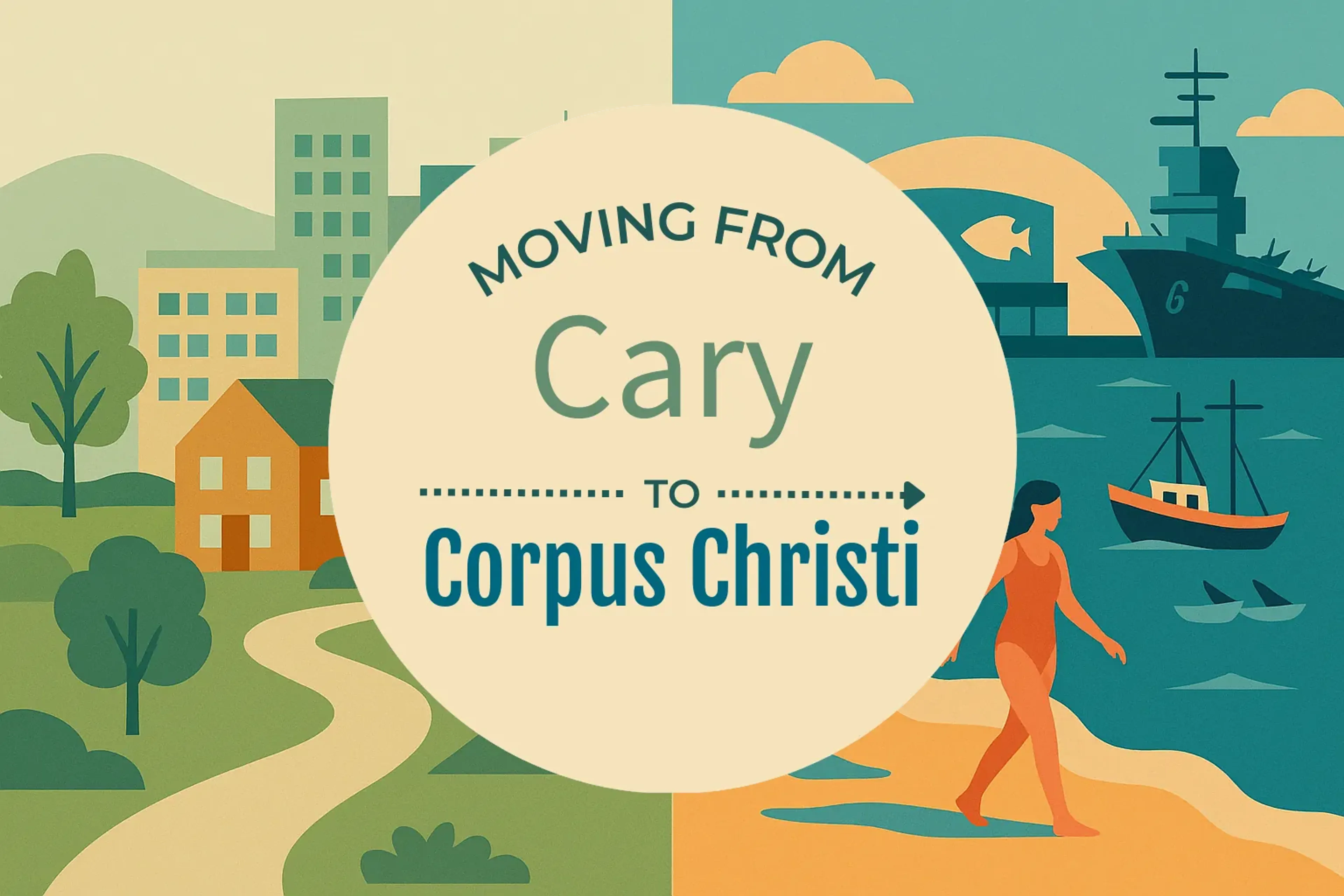 Side-by-side comparison of Cary to Corpus Christi moving companies