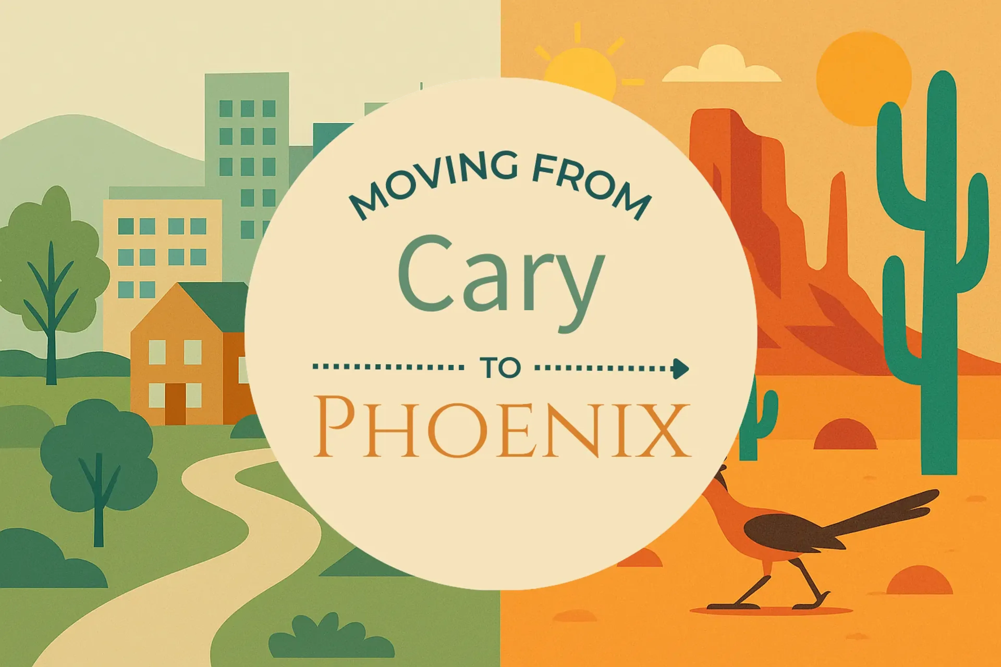 Side-by-side comparison of Cary to Phoenix moving companies