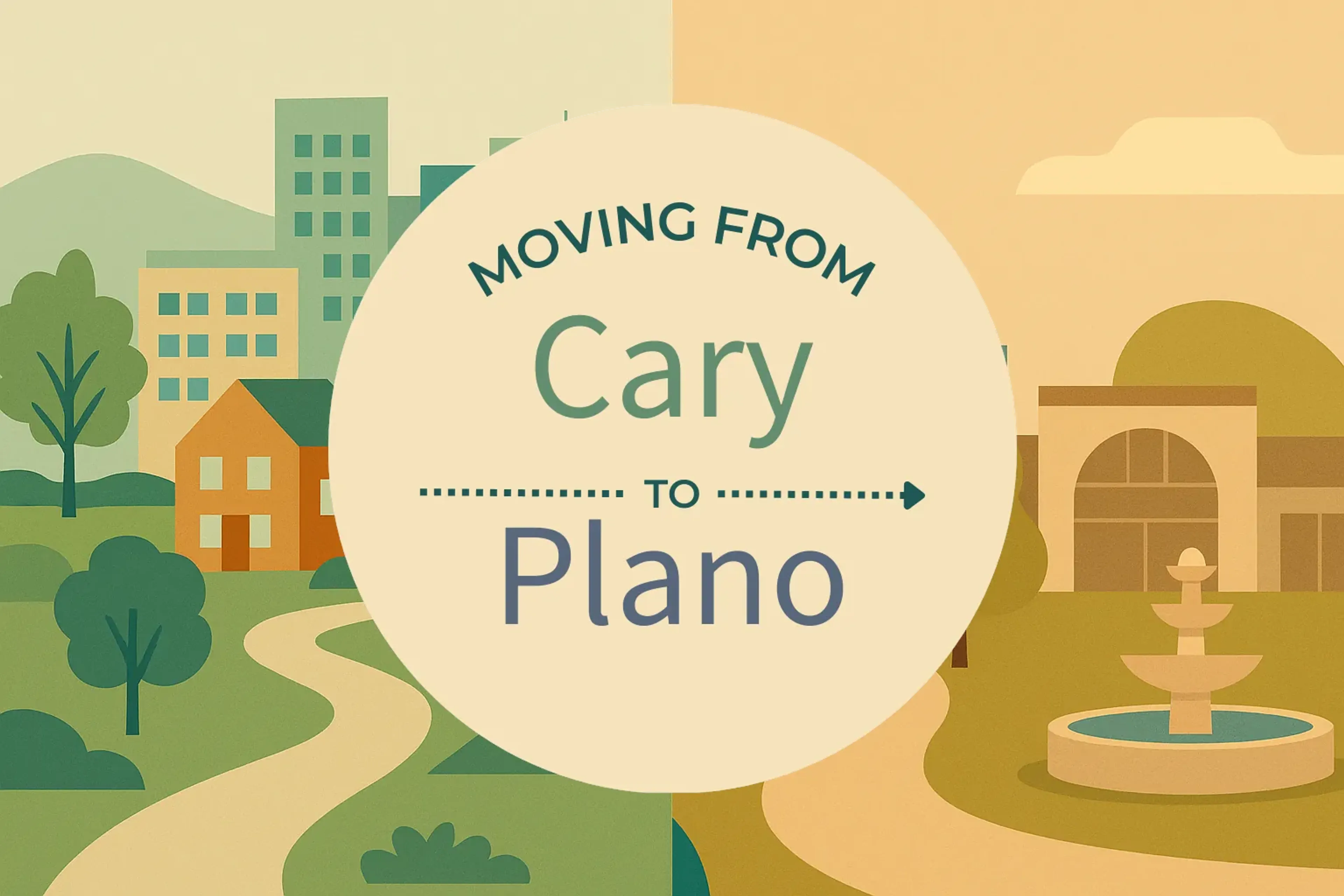 Side-by-side comparison of Cary to Plano moving companies
