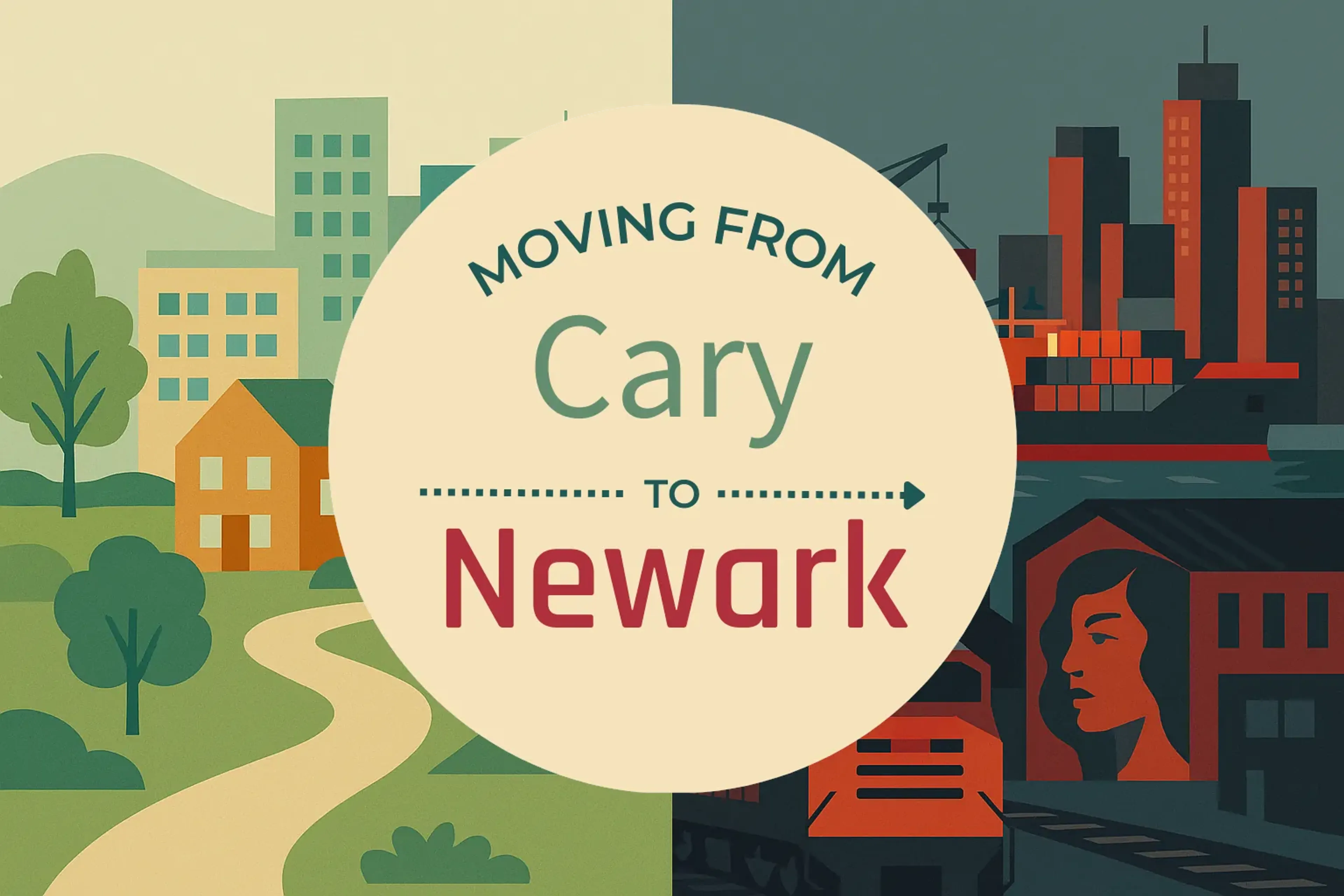 Side-by-side comparison of Cary to Newark moving companies