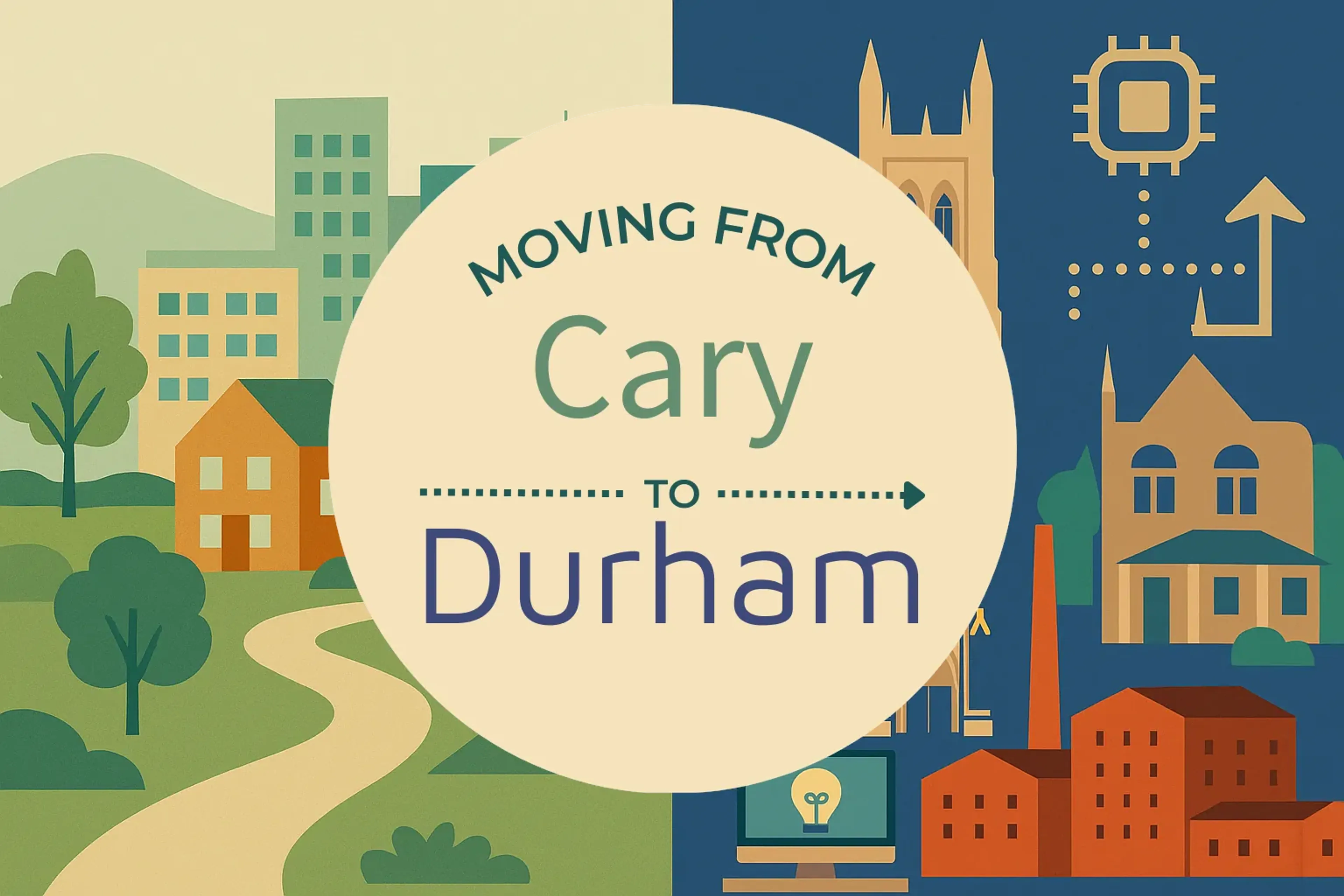 Side-by-side comparison of Cary to Durham moving companies