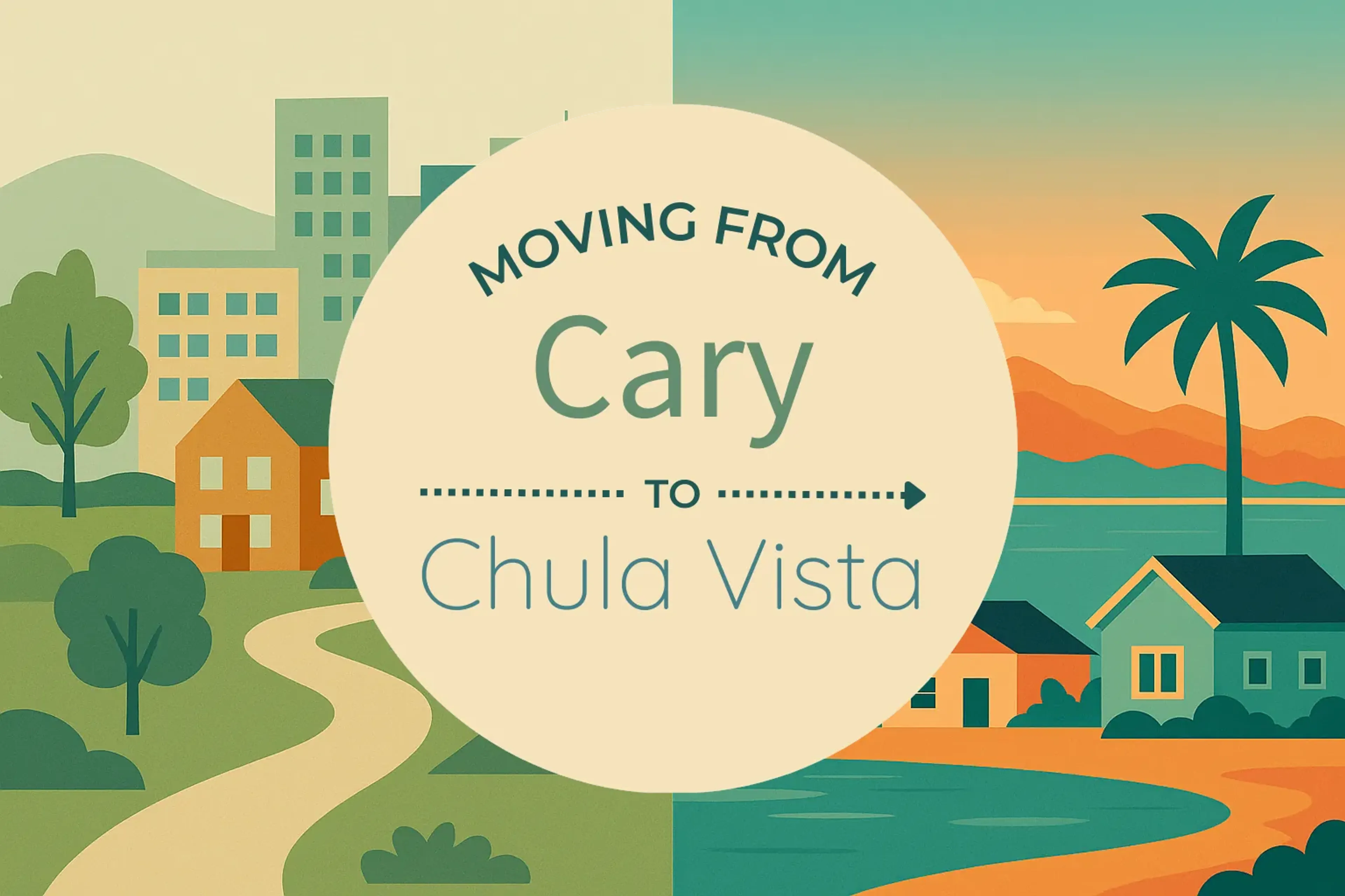 Side-by-side comparison of Cary to Chula Vista moving companies