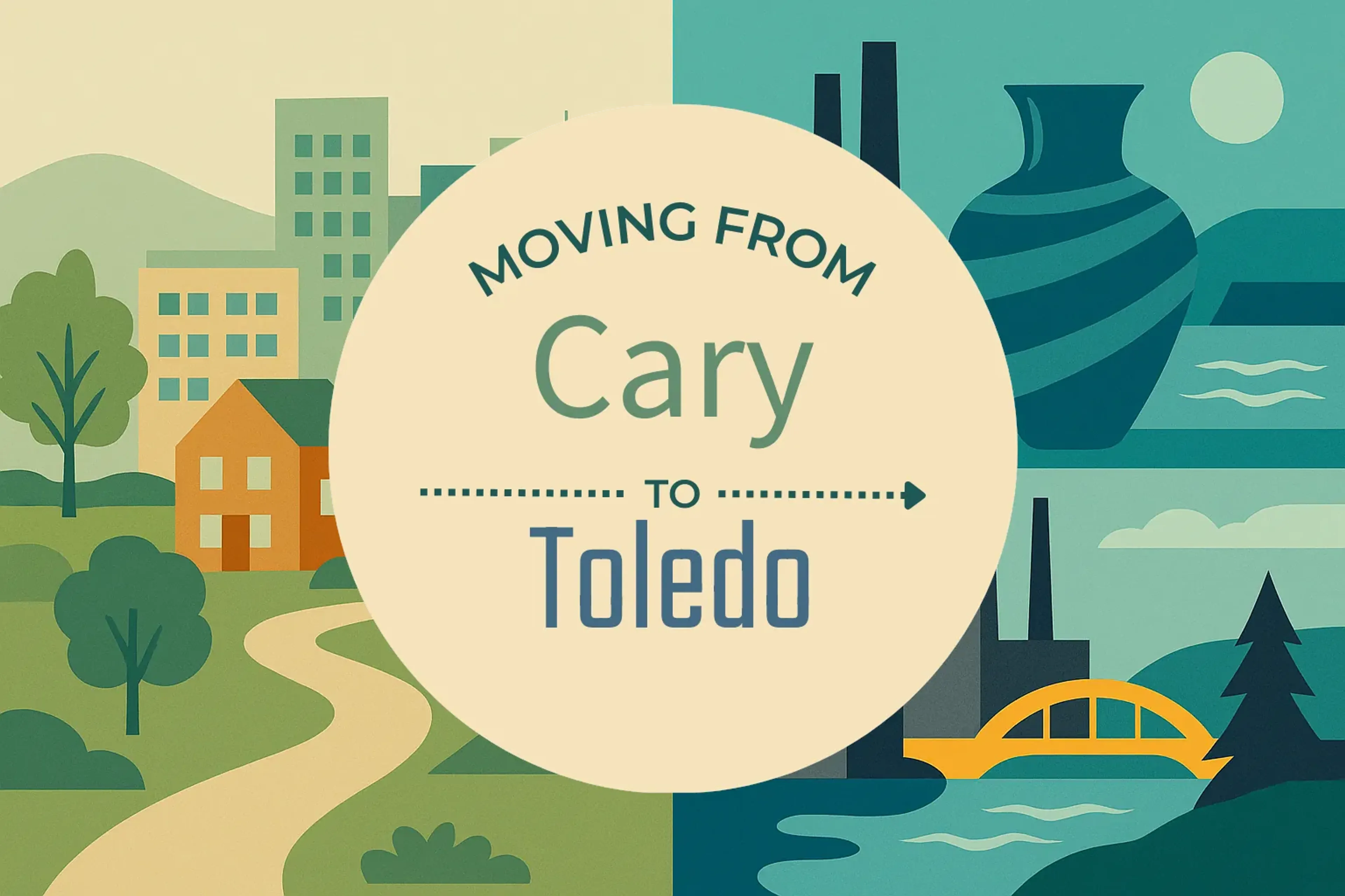 Side-by-side comparison of Cary to Toledo moving companies