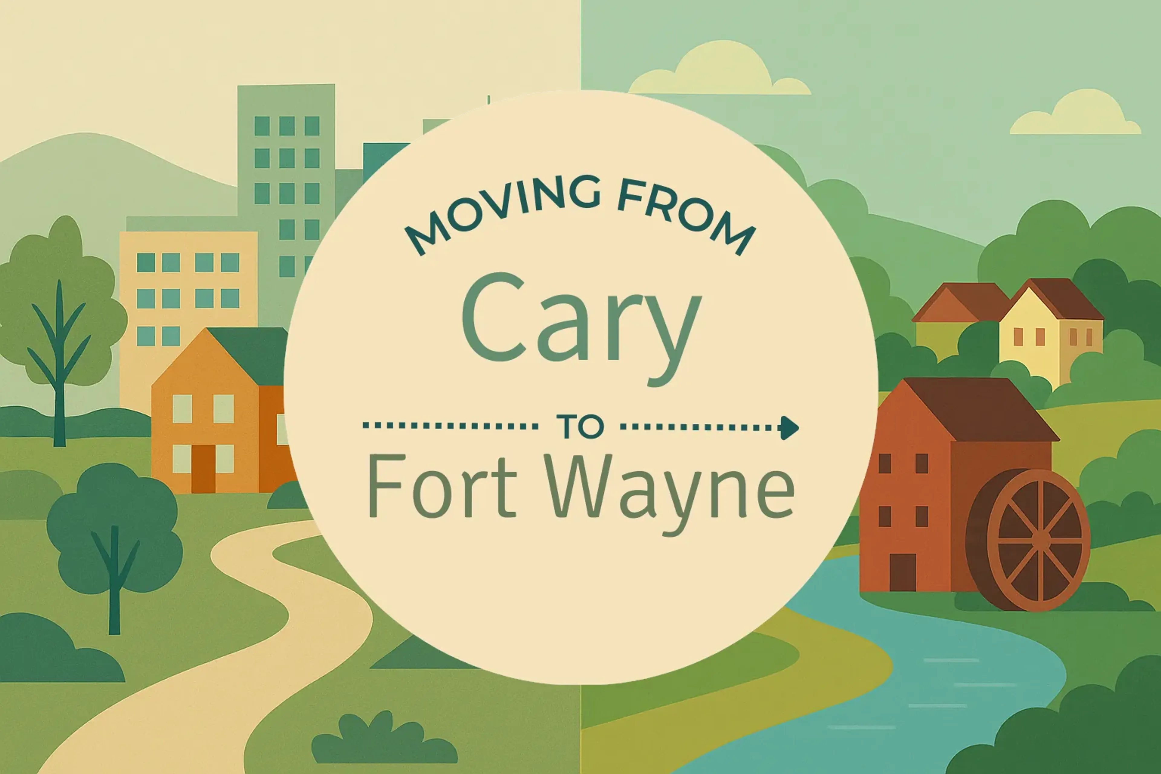Side-by-side comparison of Cary to Fort Wayne moving companies