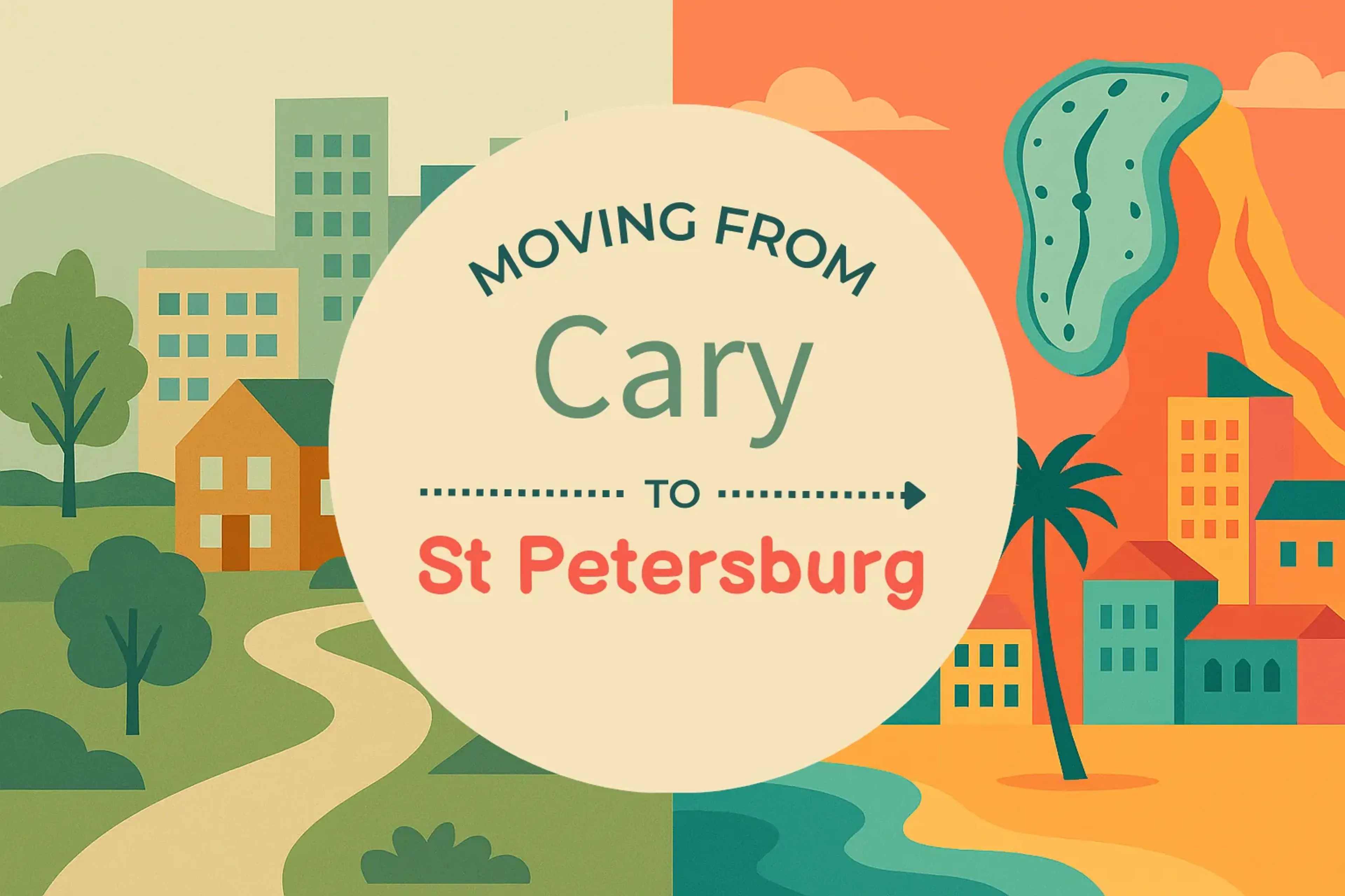 Side-by-side comparison of Cary to St. Petersburg moving companies