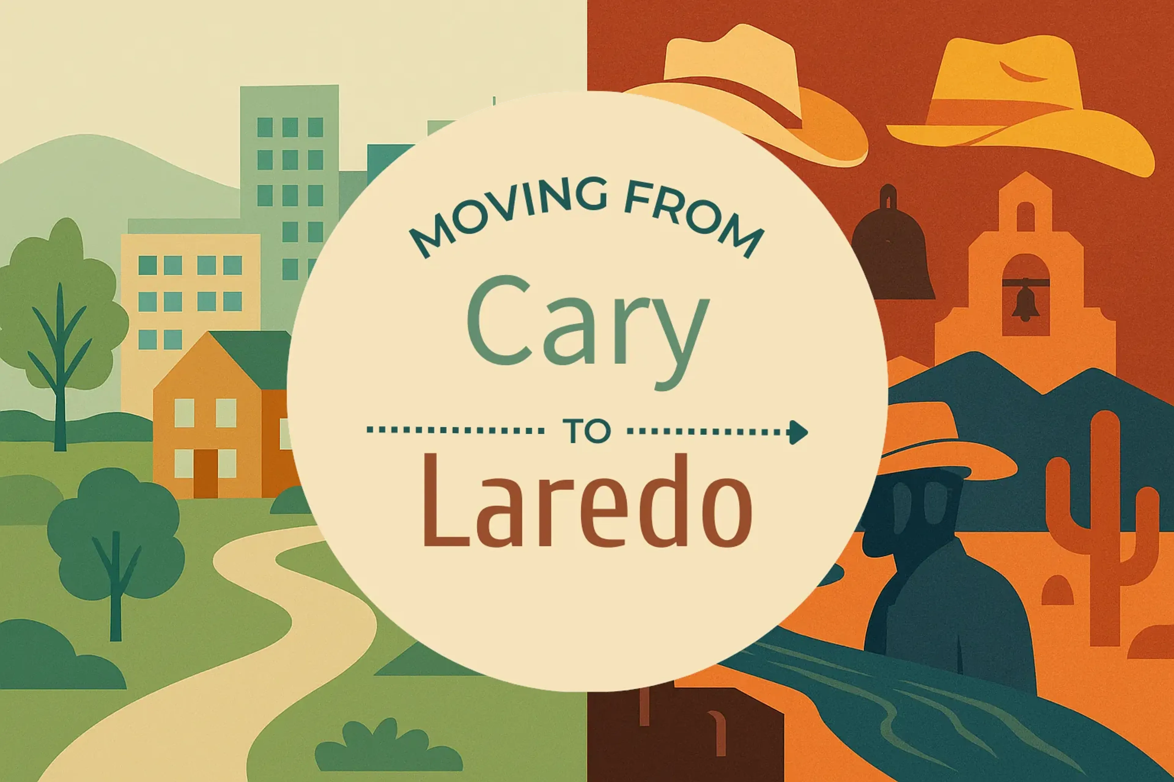 Side-by-side comparison of Cary to Laredo moving companies