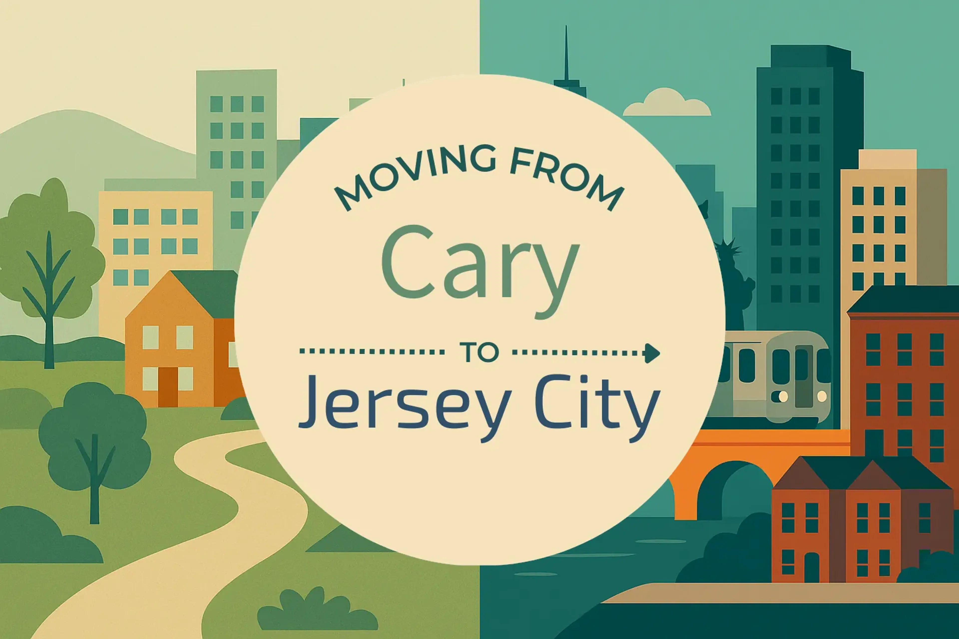 Side-by-side comparison of Cary to Jersey City moving companies
