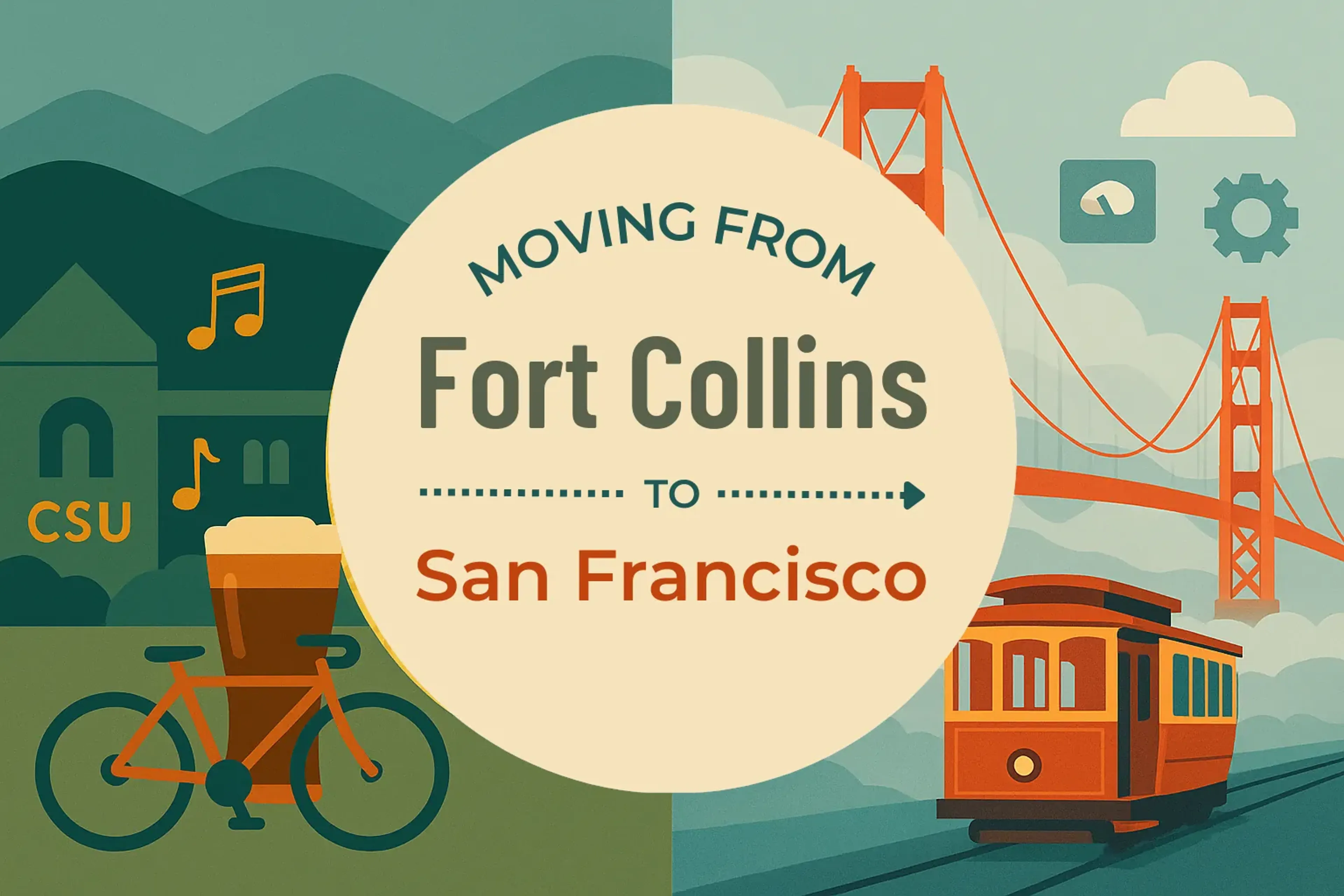 Side-by-side comparison of Fort Collins to San Francisco moving companies