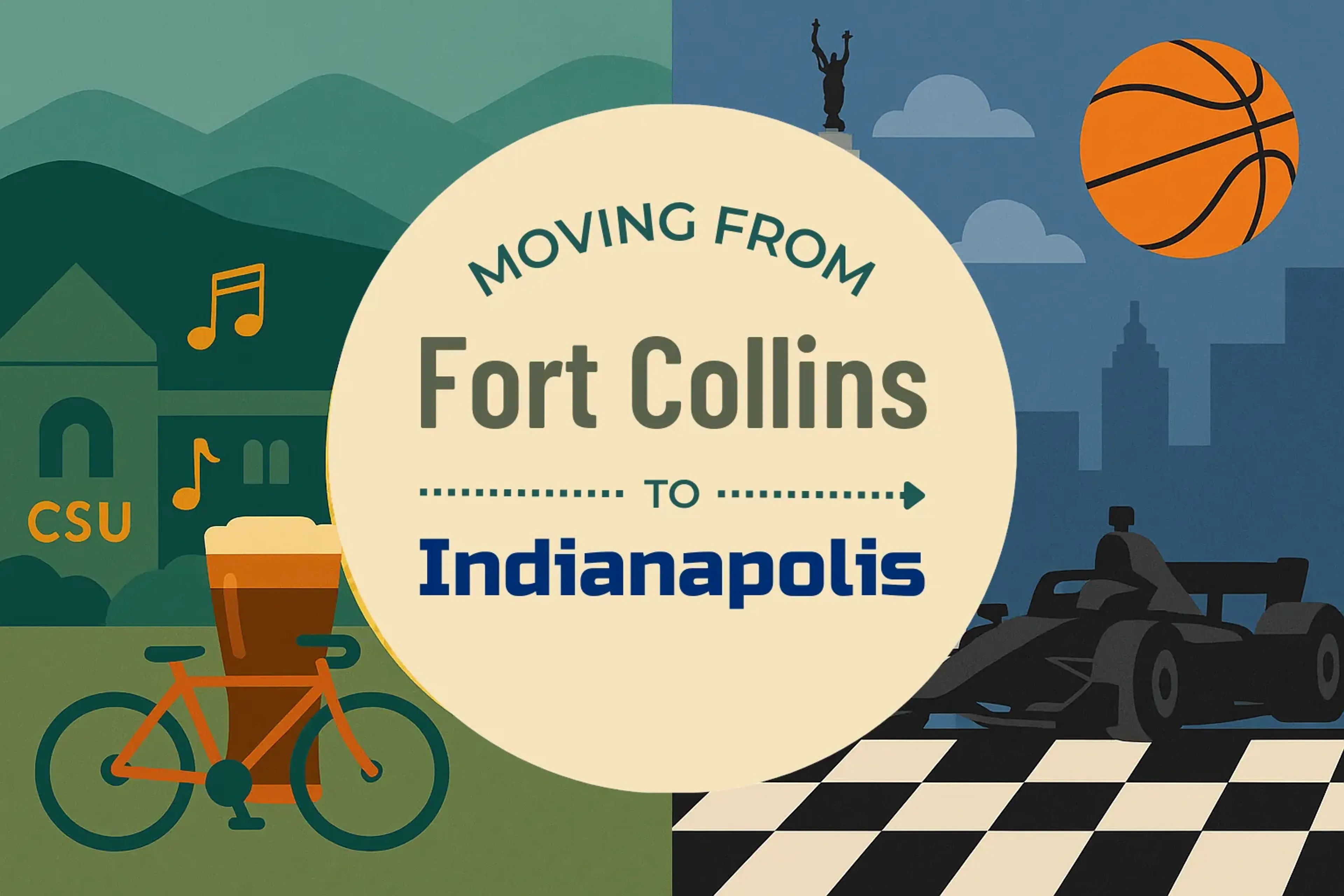 Side-by-side comparison of Fort Collins to Indianapolis moving companies