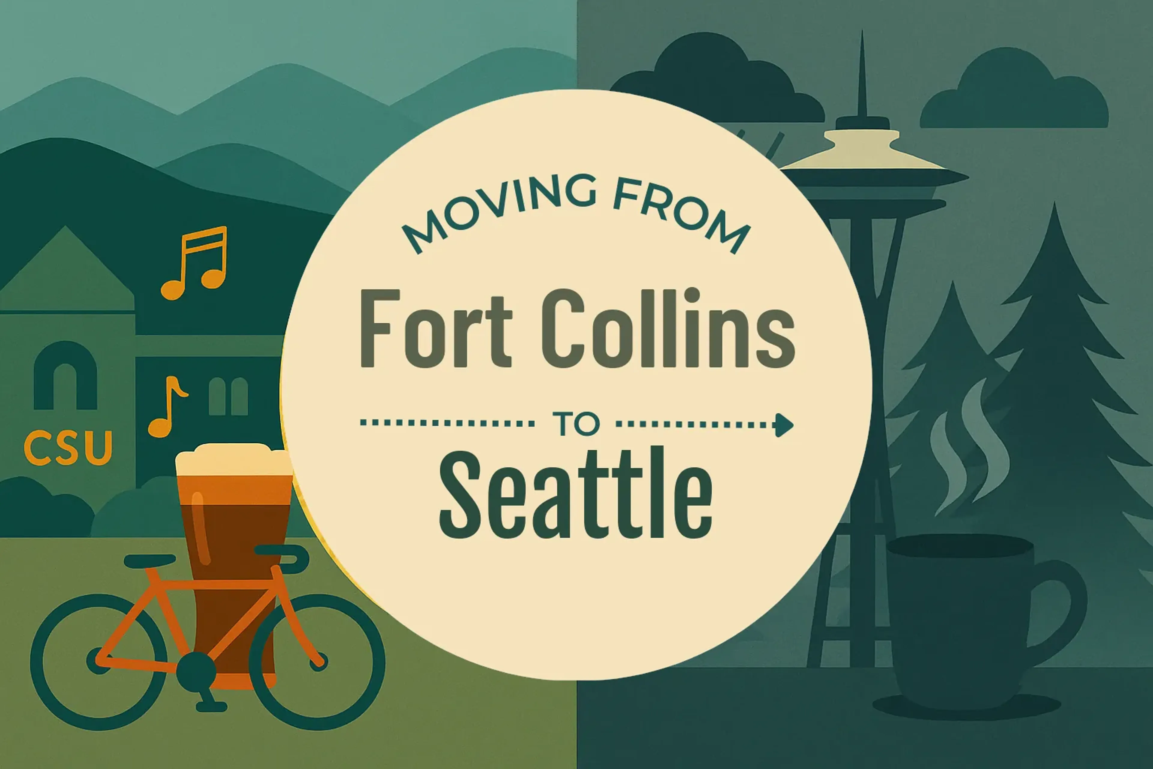 Side-by-side comparison of Fort Collins to Seattle moving companies