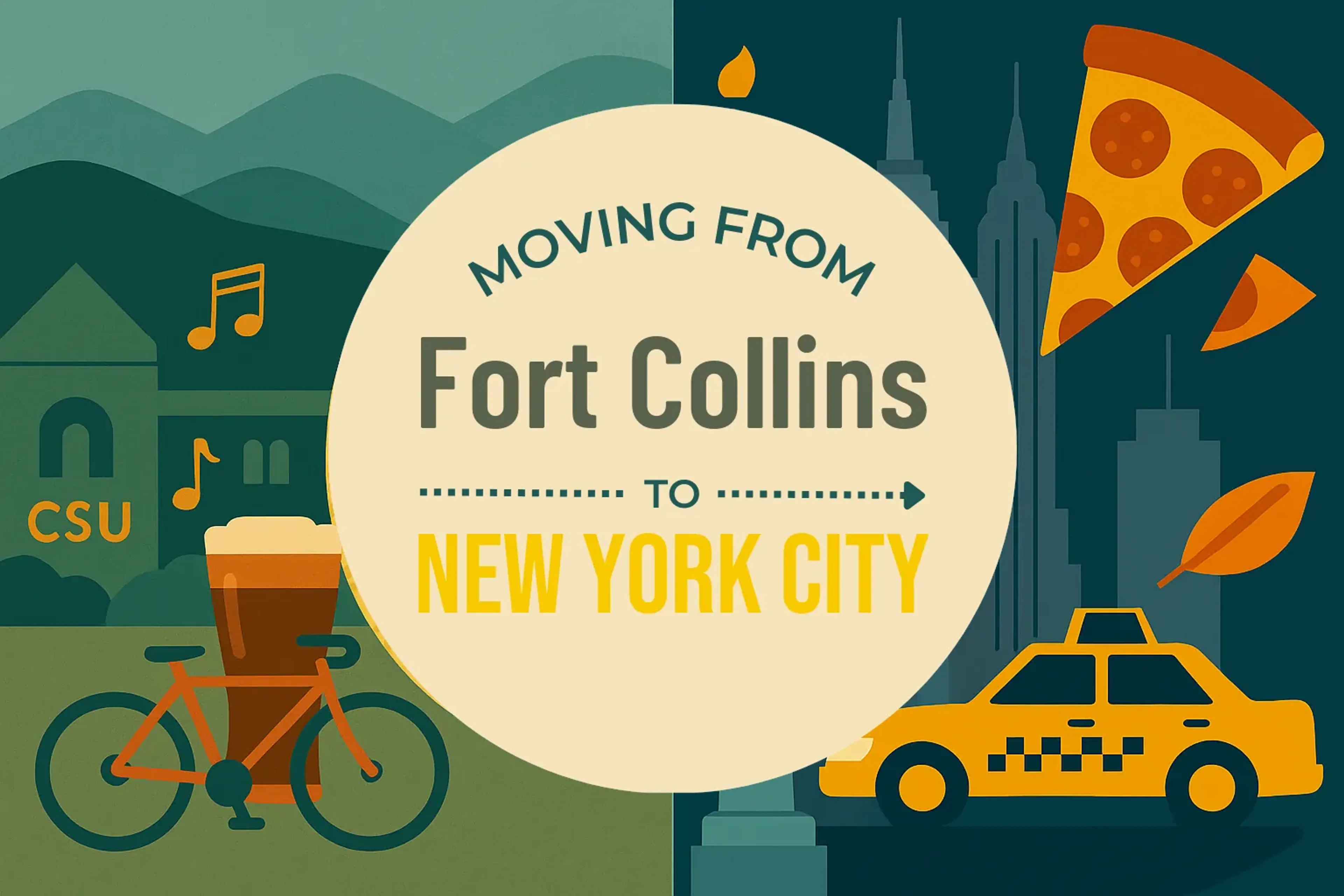 Side-by-side comparison of Fort Collins to New York City moving companies