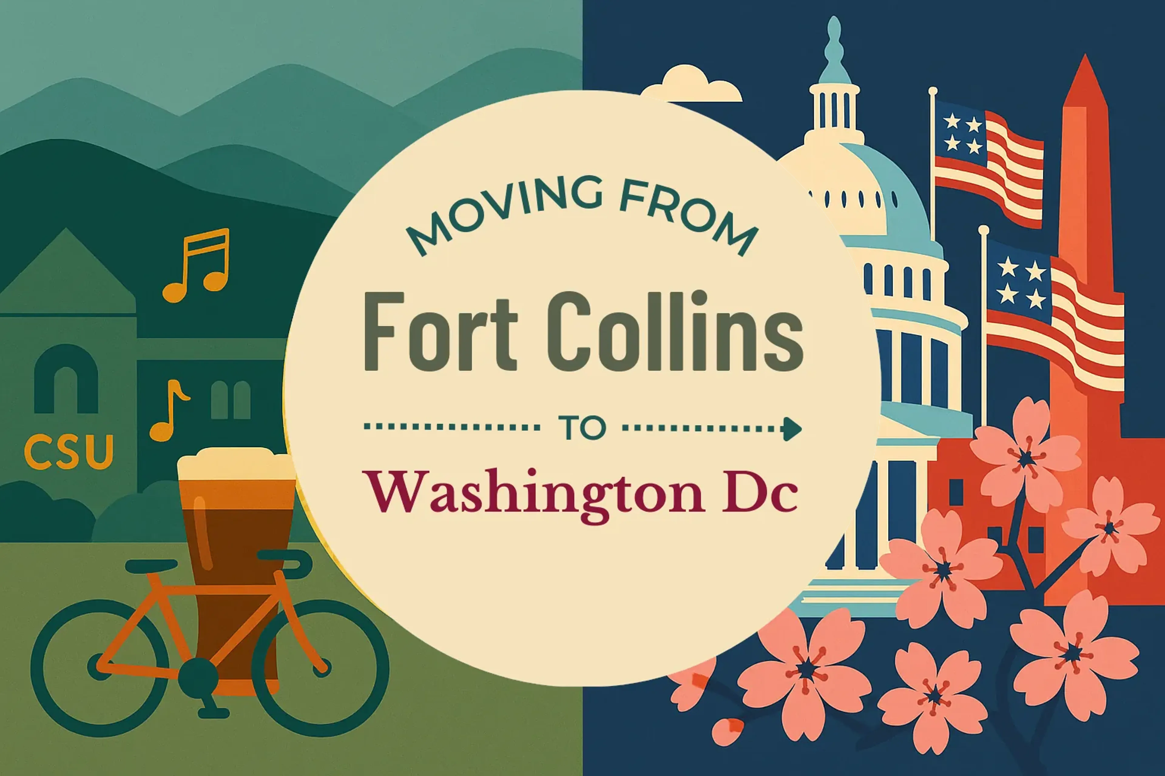 Side-by-side comparison of Fort Collins to Washington DC moving companies